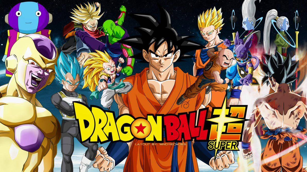 Dragon Ball Super broly San Goku, Vegeta và các nhân vật khác cùng với kẻ phản diện. Anime nổi tiếng trên toàn thế giới.