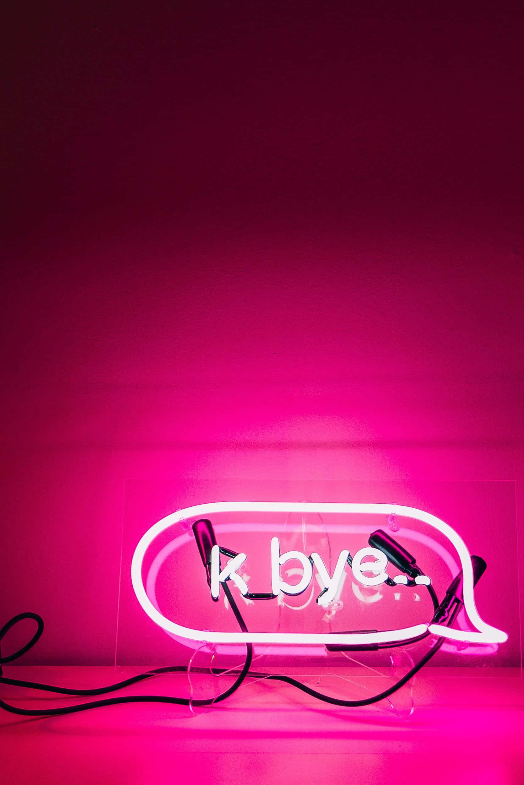 Giải phóng tâm hồn với phong cách thẩm mỹ hồng neon Hình nền