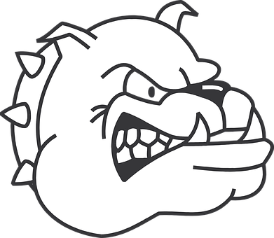 Giận dữ_ Linh vật Bulldog_ Vector Hình nền