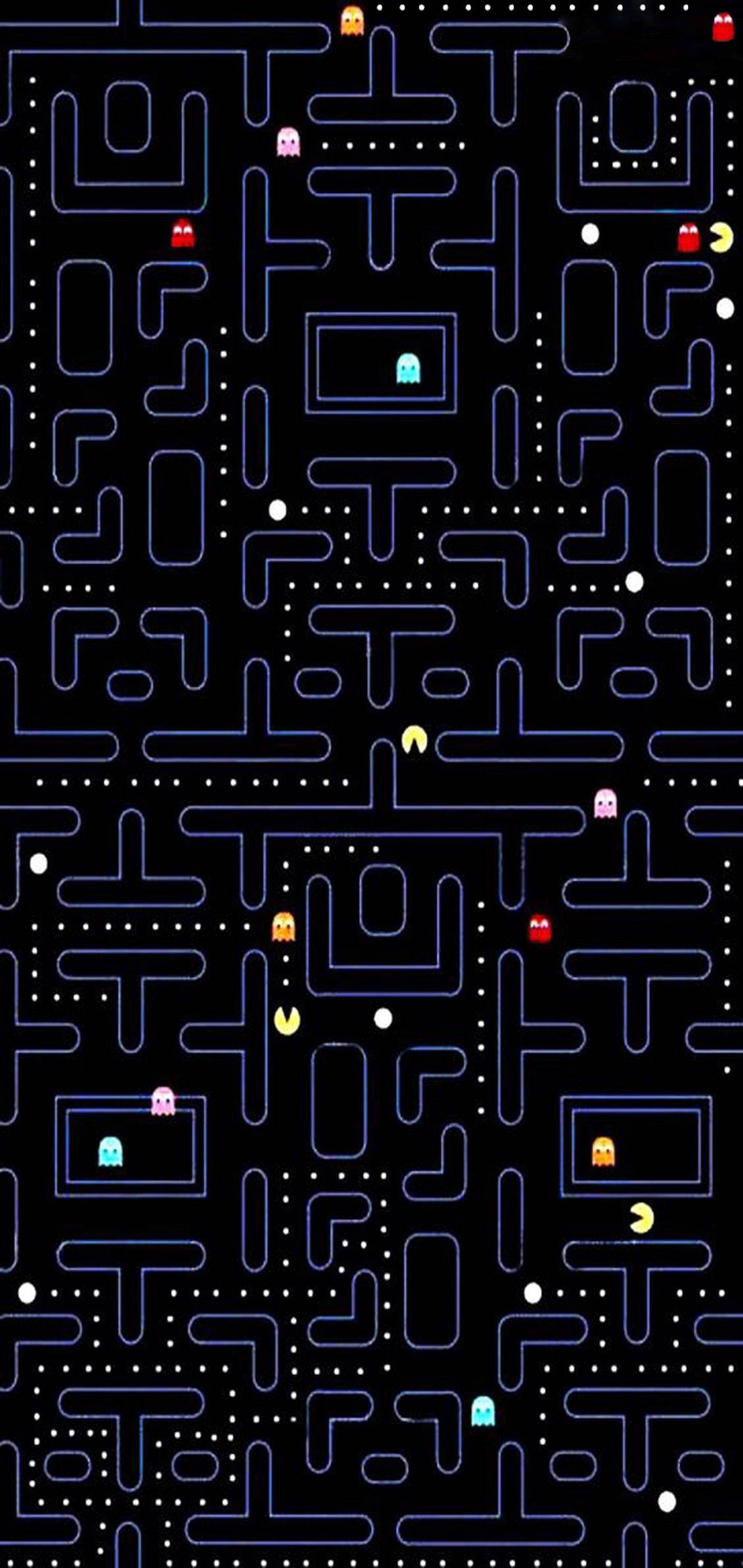 Giao diện PAC-MAN trên Samsung Galaxy S10 Plus Hình nền