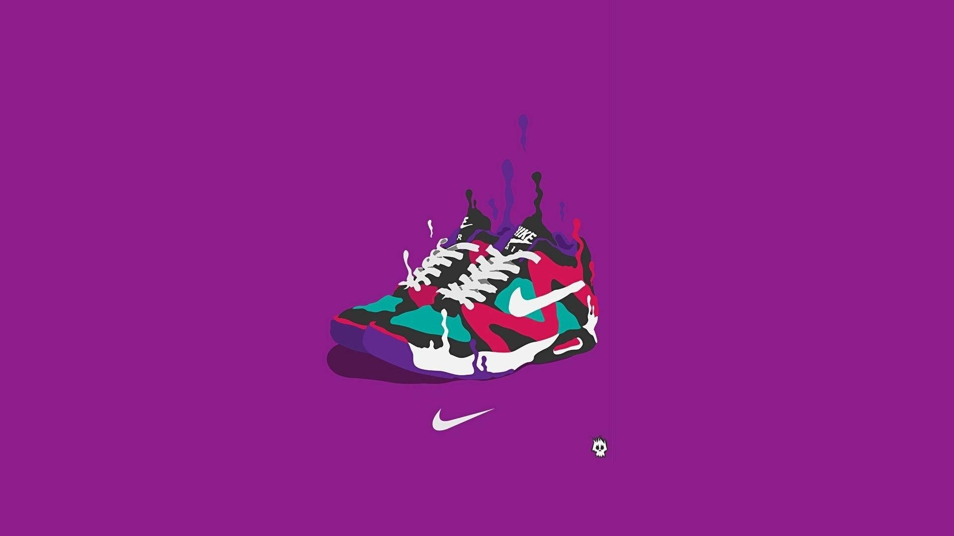 Giày Nike Phong Cách Nghệ Thuật Số Hình nền