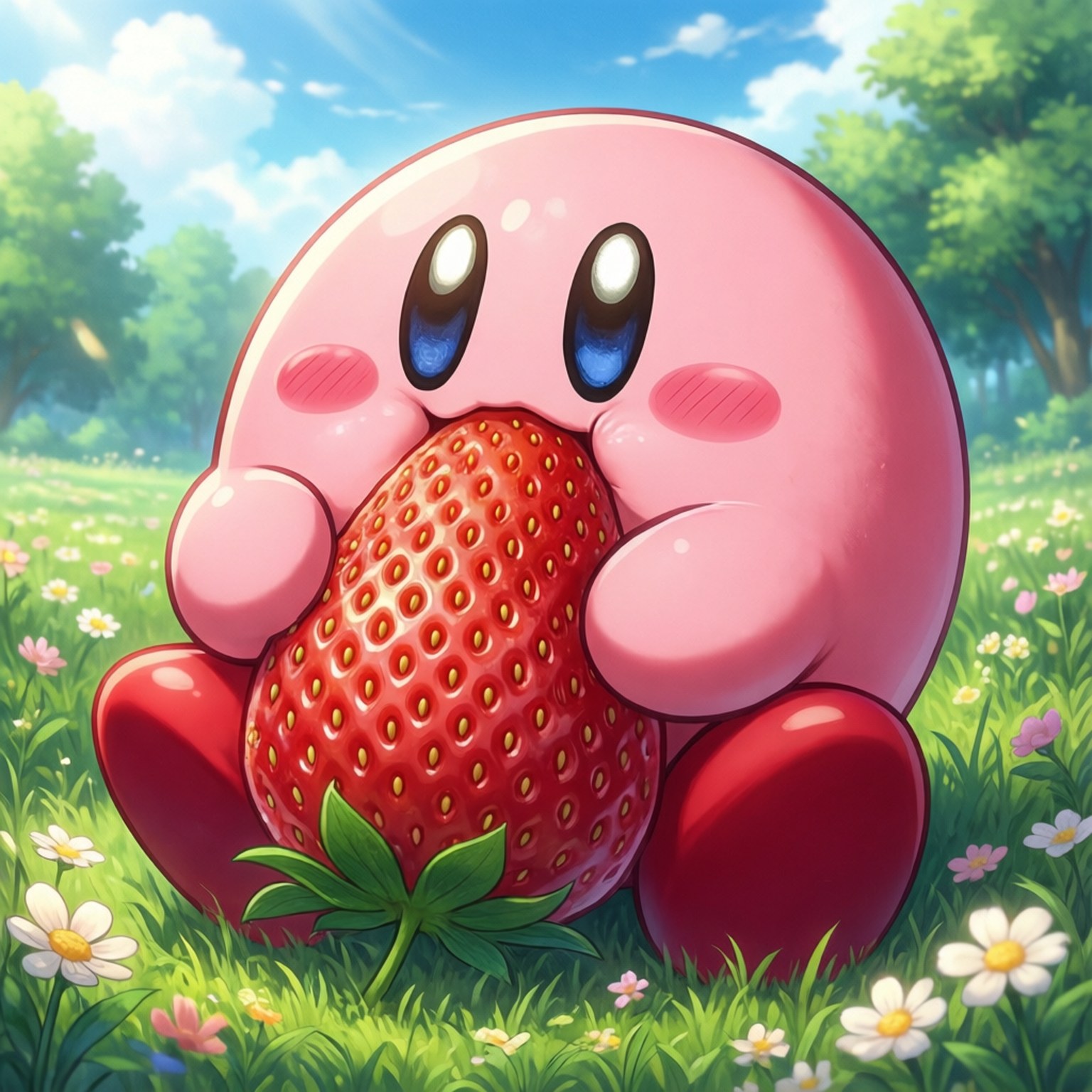 Giờ Ăn Vặt Cùng Kirby Hình nền