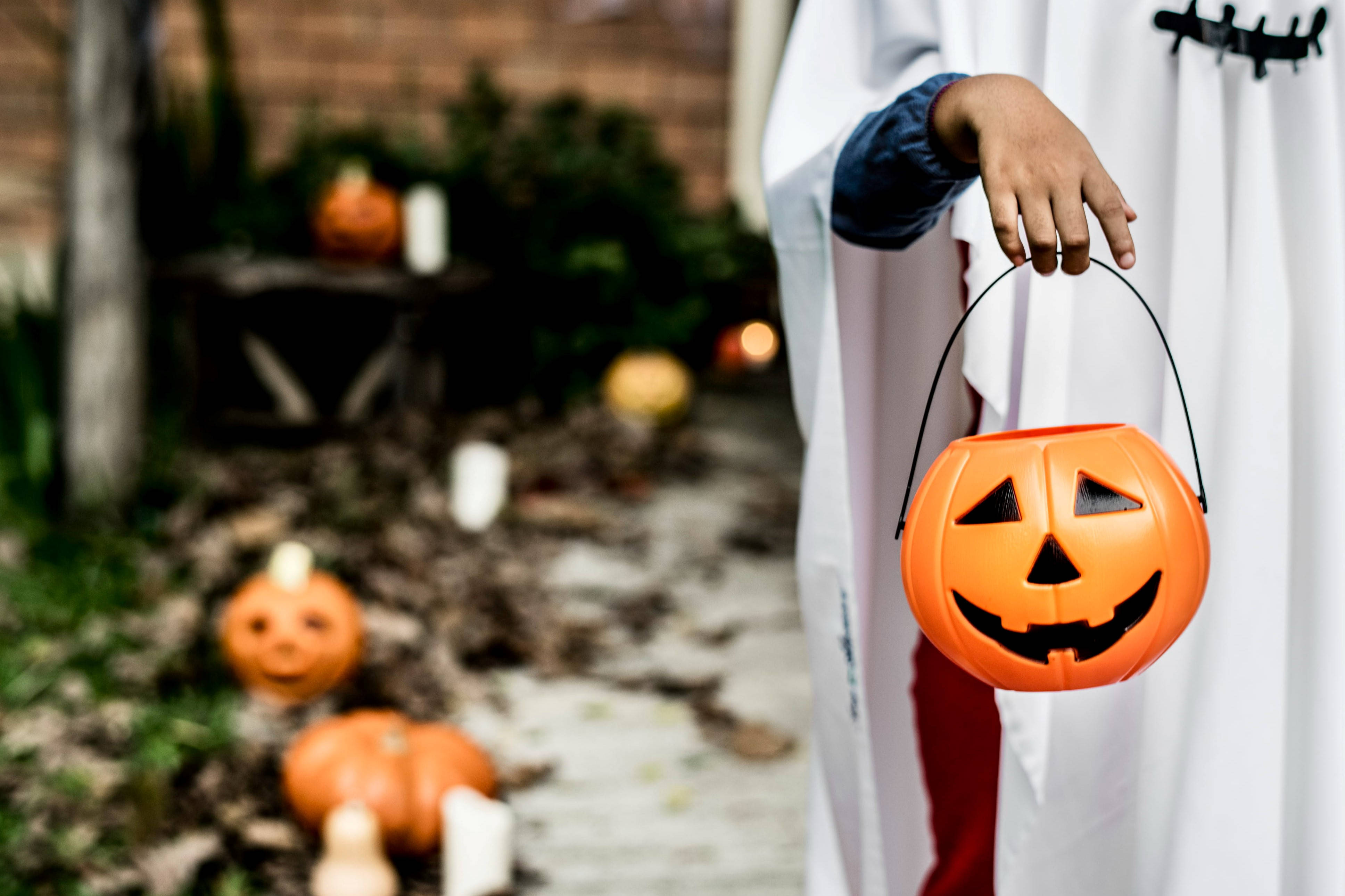 Giỏ Bí Ngô Halloween Dễ Thương Hình nền