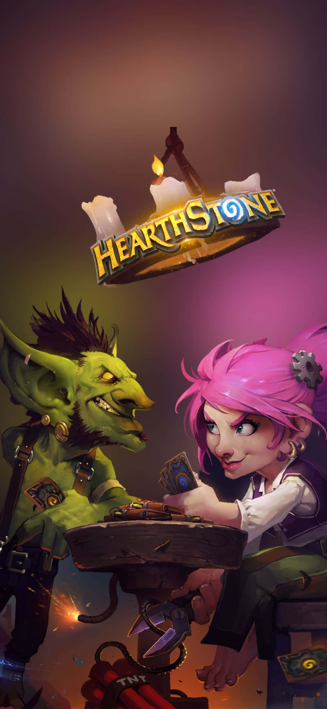 Goblin Và Gnome Chơi Bài iPhone XS Hearthstone Hình nền