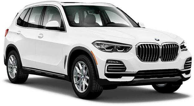 Góc nhìn bên của xe BMW X5 SUV màu trắng Hình nền