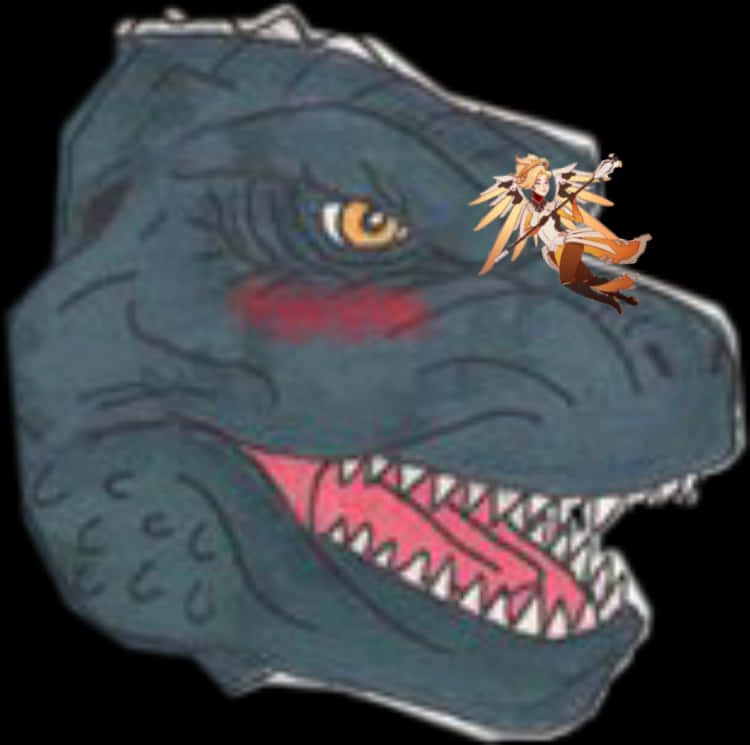 Godzilla hoạt hình kết hợp với nhân vật khác Hình nền