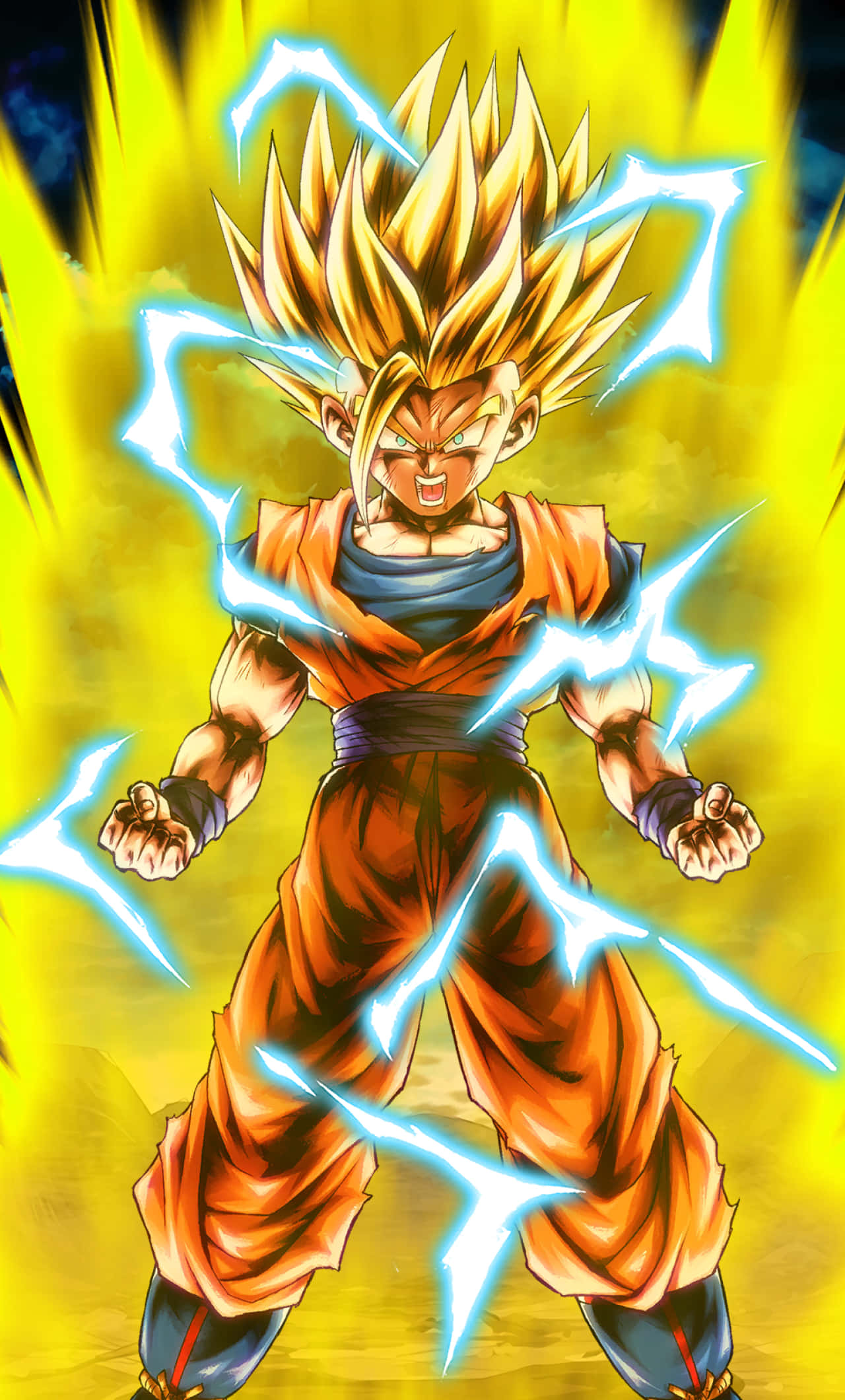 Gohan iPhone Năng Lượng Vàng Hình nền