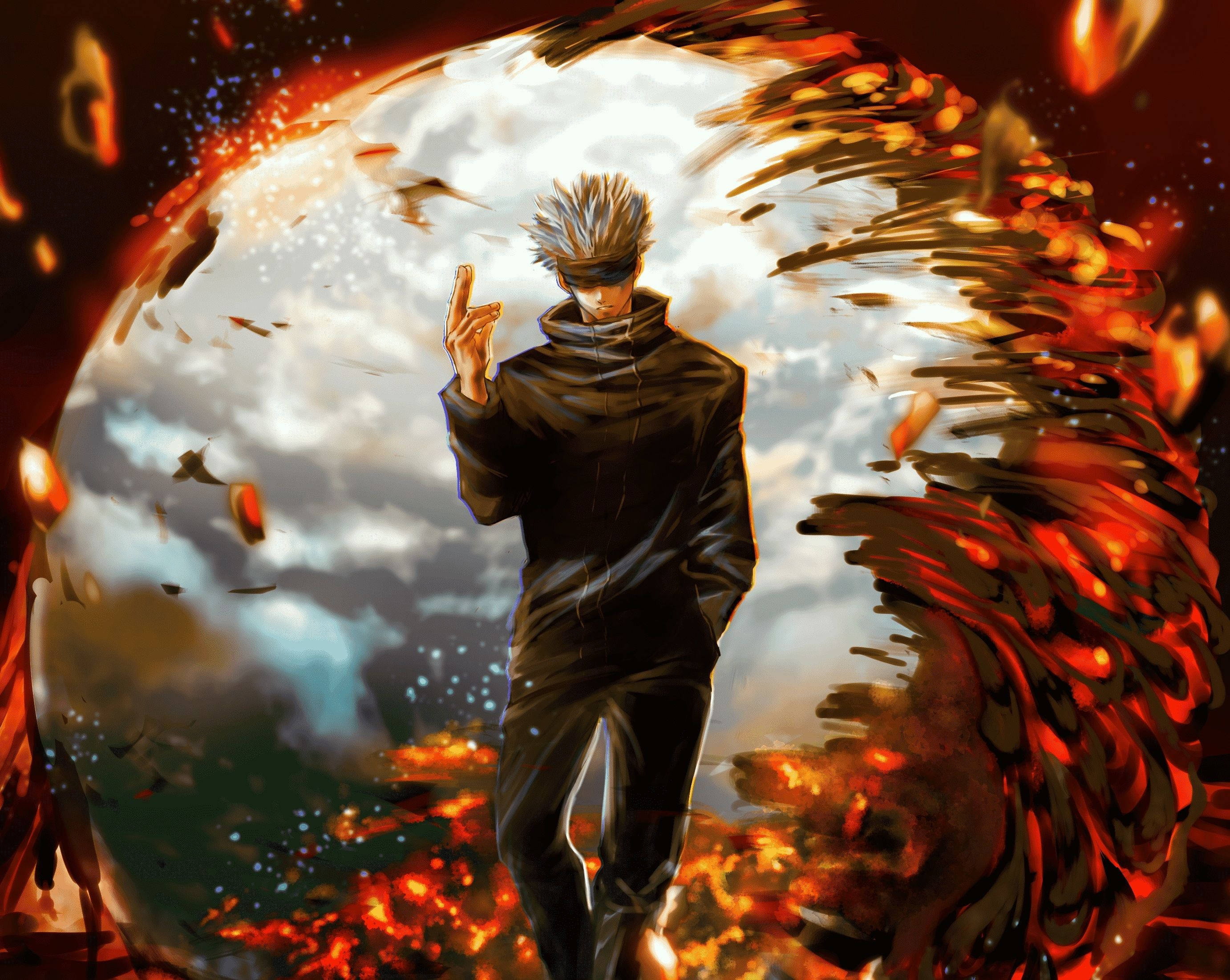 Gojo Satoru chinh phục lời nguyền của Jujutsu Kaisen Hình nền