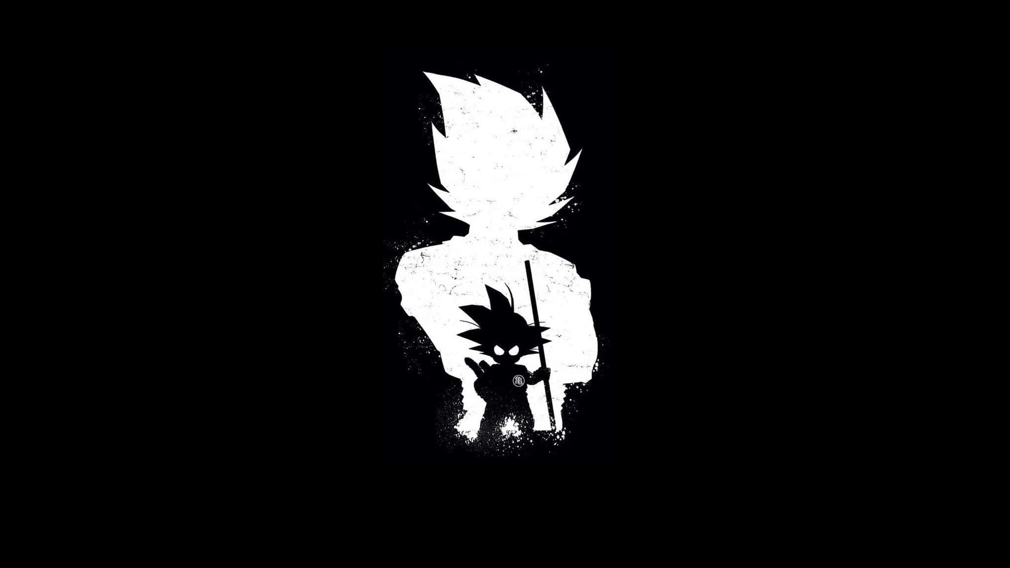 Goku Anime Avatar Đen Trắng Hình nền