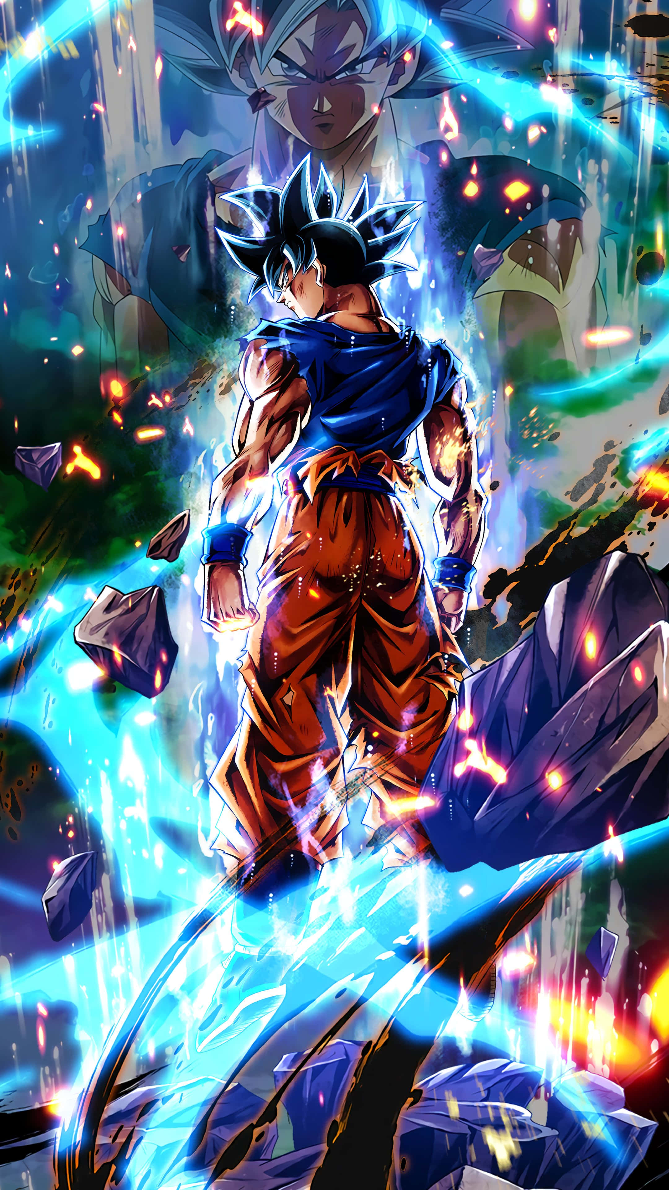 Goku đạt được biến hình Tự Tại Cực Ý Hình nền