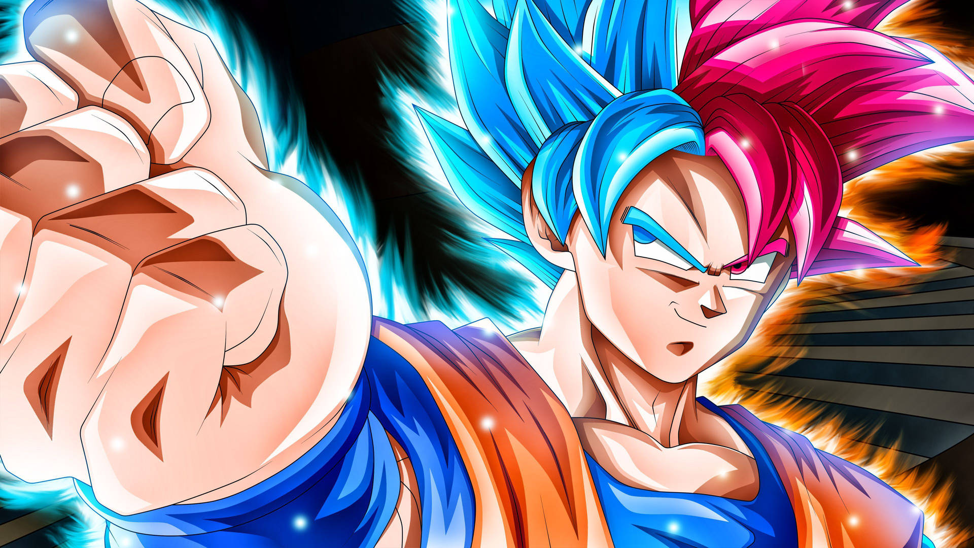 Goku Bản Năng Vô Cực Xanh DBZ 4K — Goku siêu bản năng GIF Hình nền