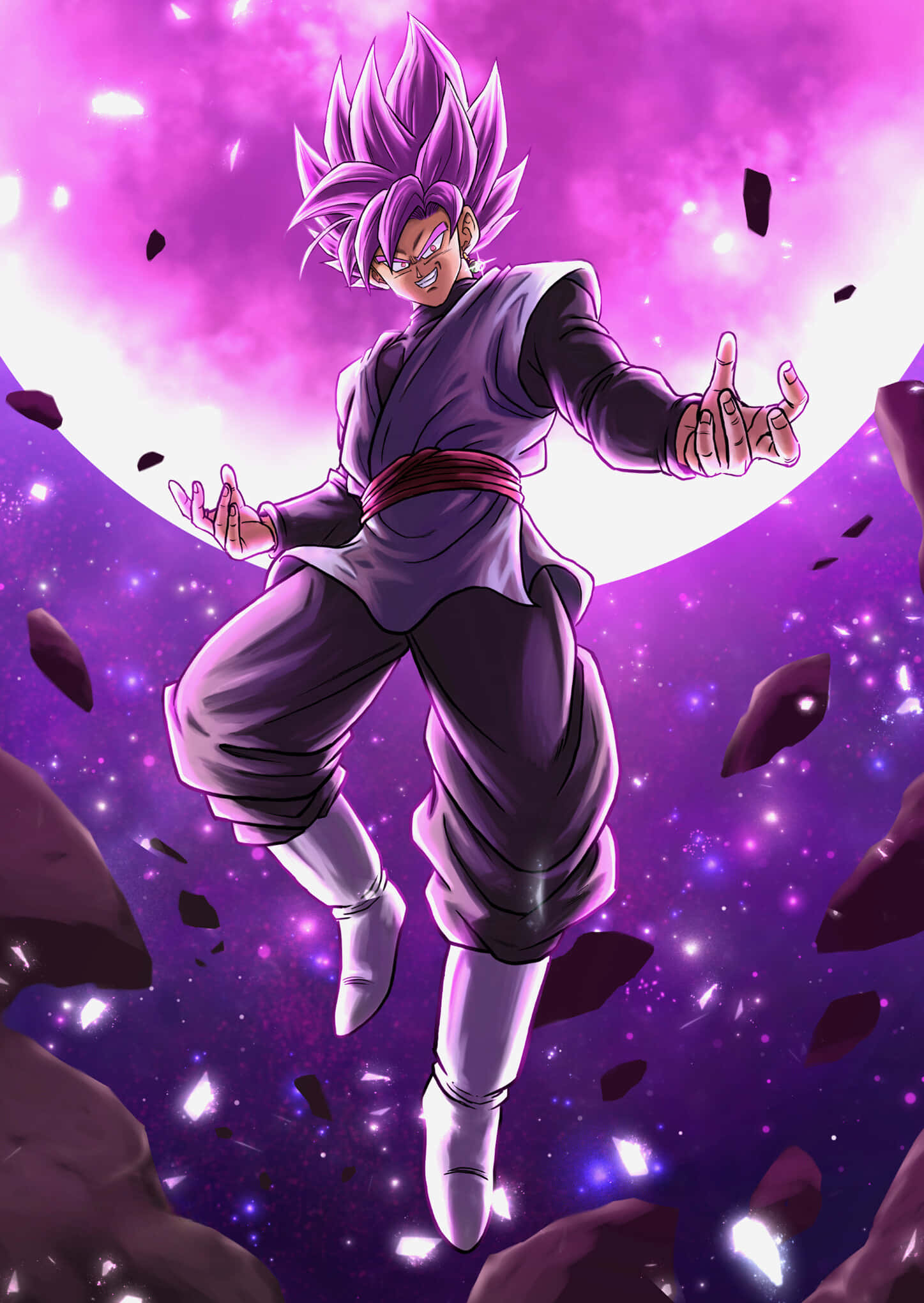 Goku Black hóa thân Siêu Saiyan Rosé lao vào trận chiến Hình nền