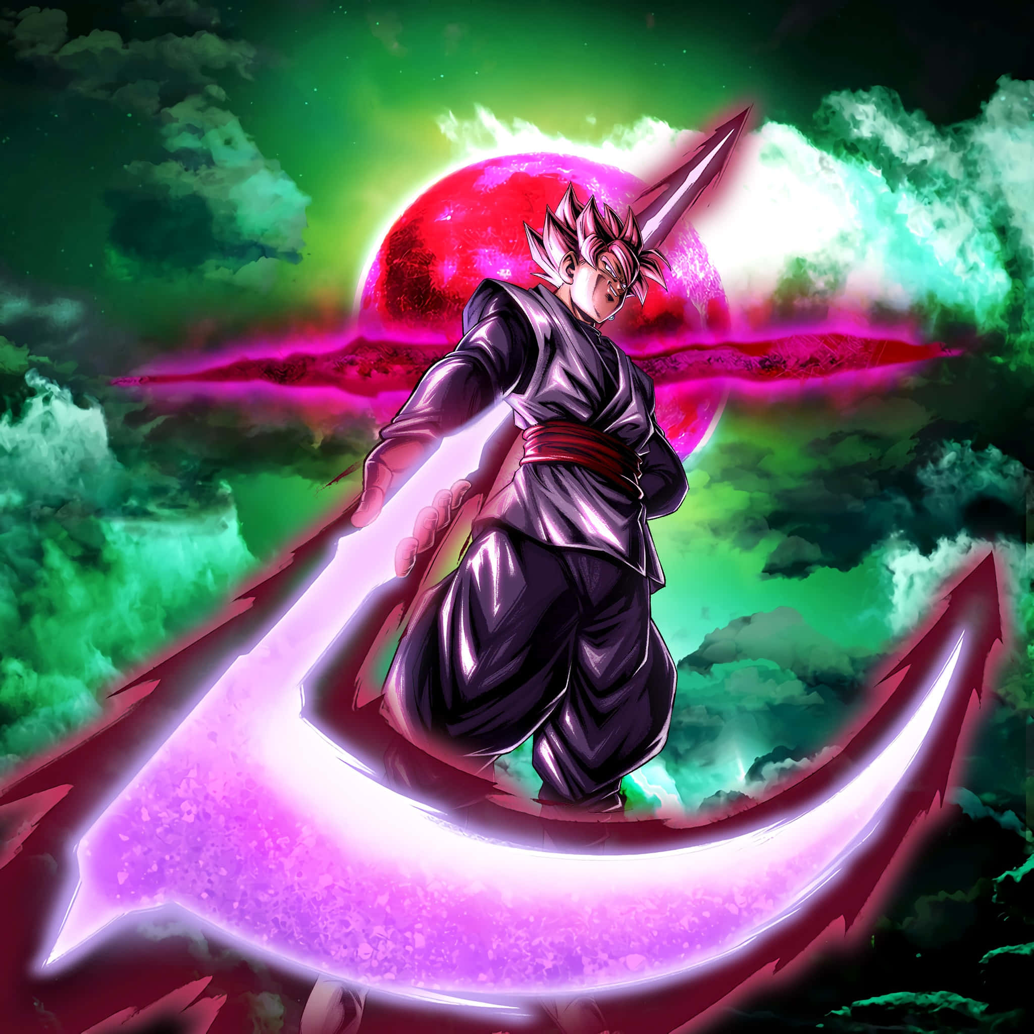 Goku Black Mãnh Liệt Trong Hành Động Hình nền