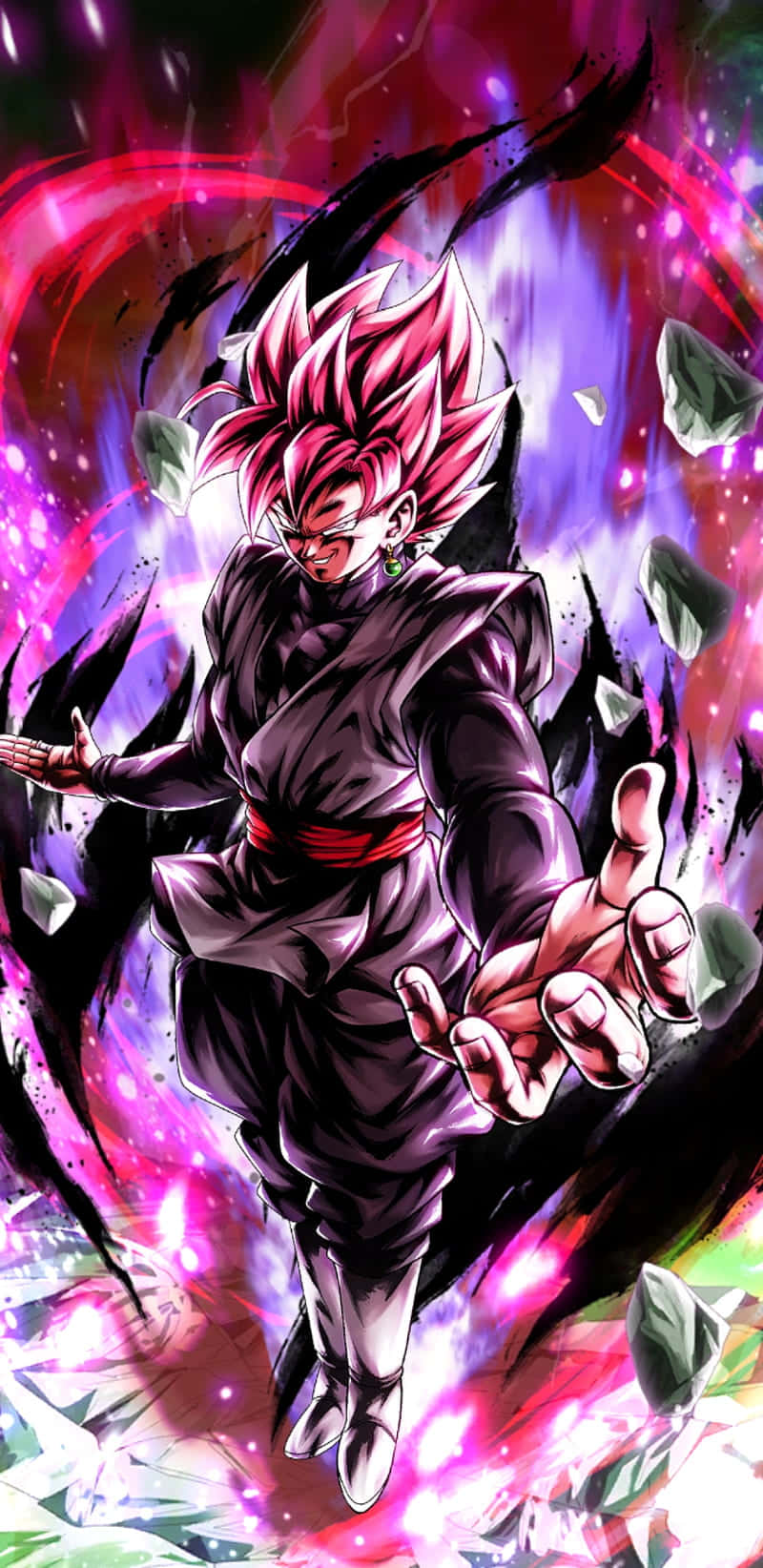 Goku Black mạnh mẽ, dữ dội giải phóng năng lượng cuồng nộ Hình nền