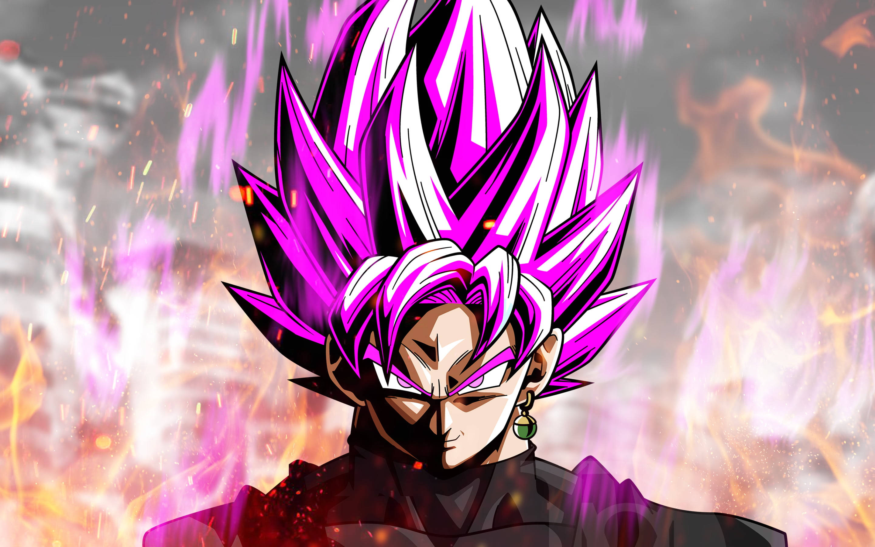 Goku Black PFP Tóc Tím Super Saiyan Hình nền