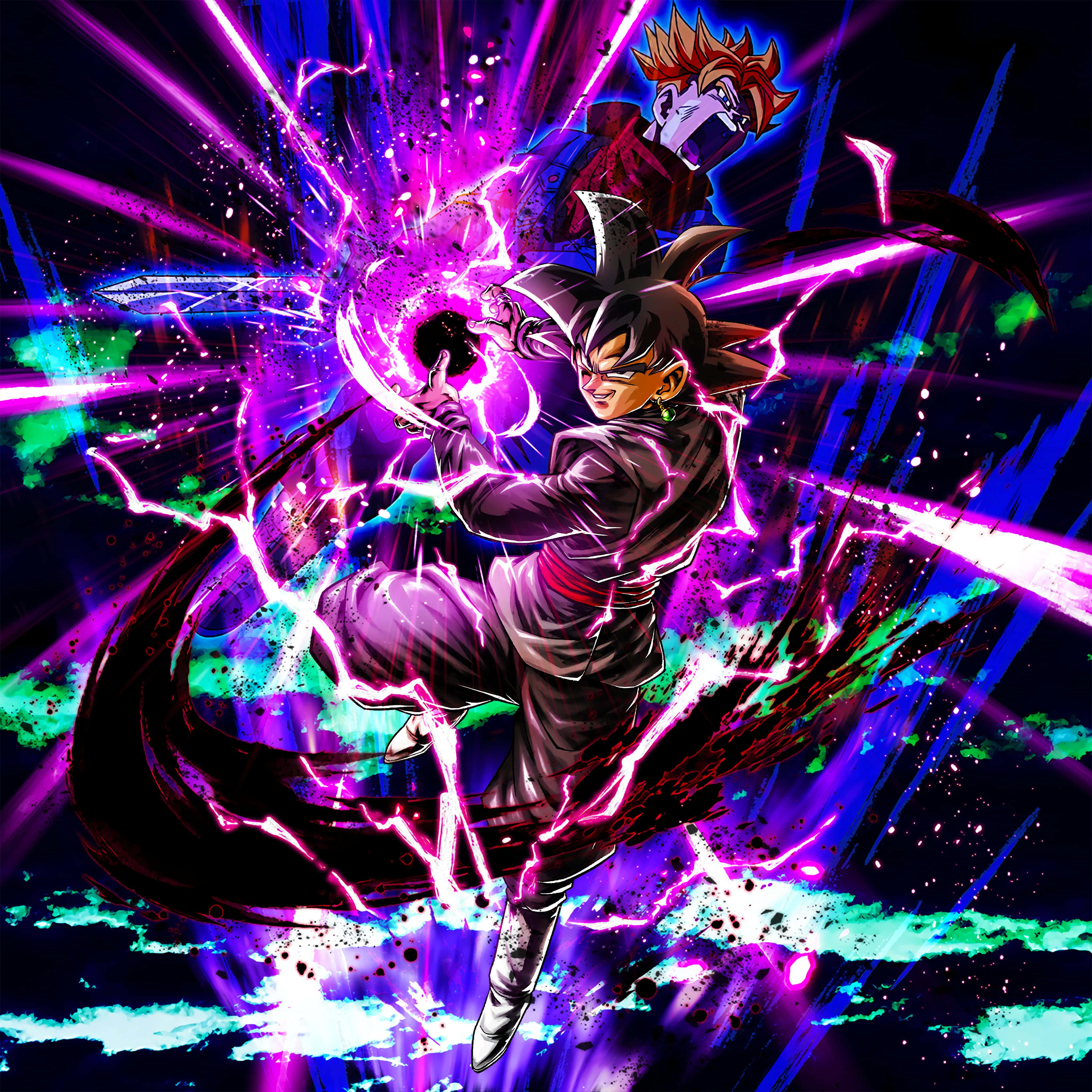 Goku Black trong tư thế chiến đấu đầy uy lực Hình nền