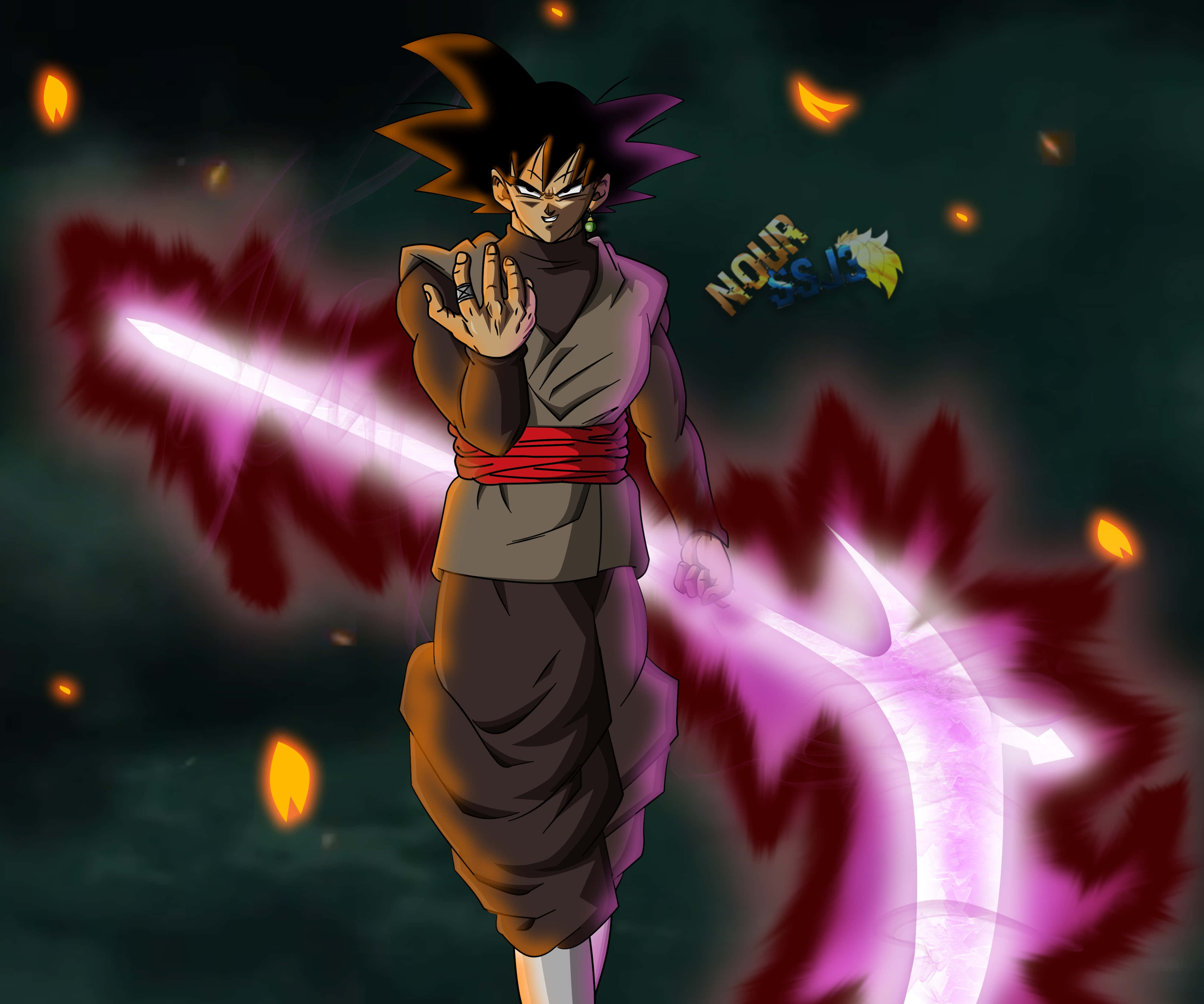 Goku Black uy lực đầy đe dọa Hình nền