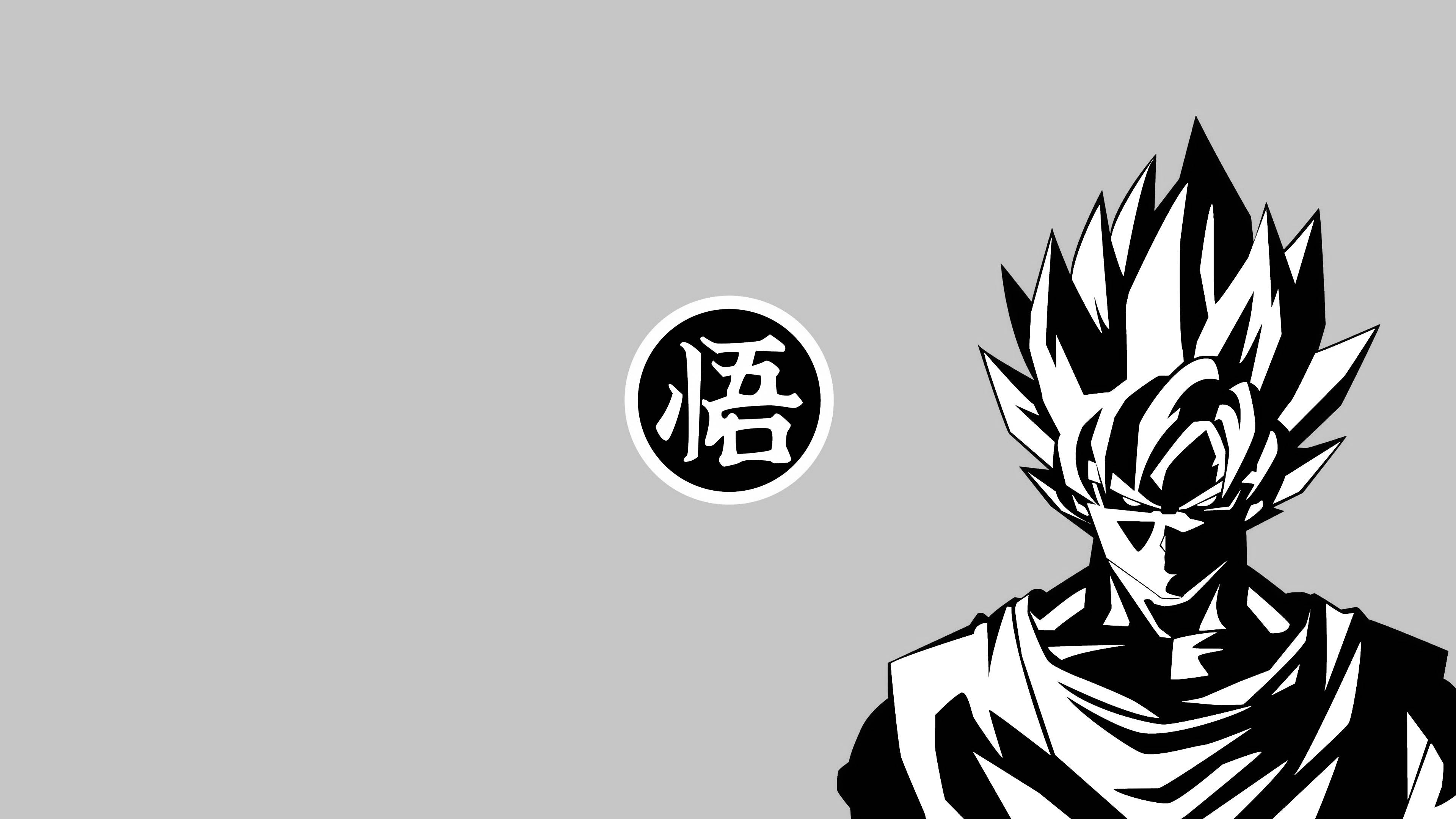 Goku đen trắng nổi giận Hình nền