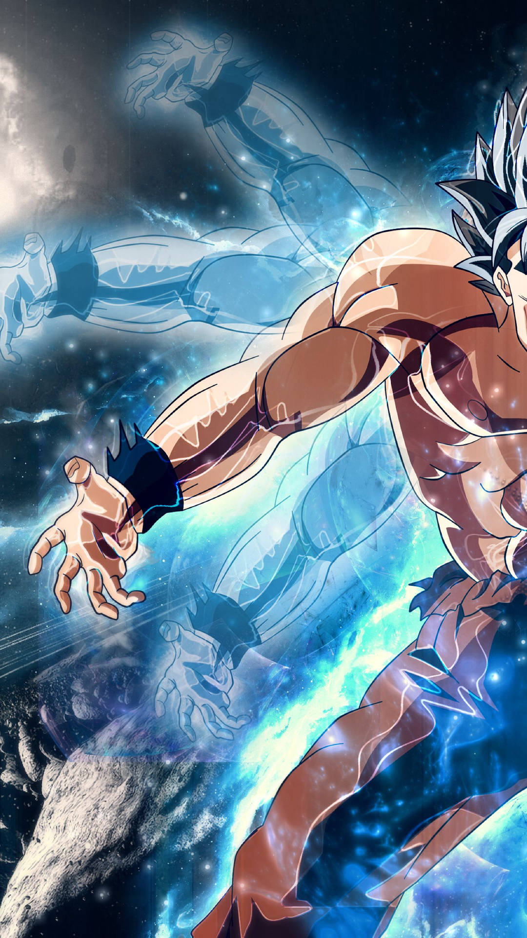 Dragon Ball Super broly San Goku sử dụng sức mạnh với tia sét xanh, anime nổi tiếng Goku.