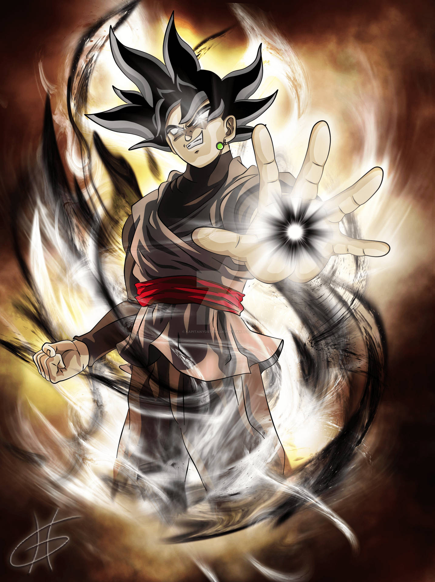 Hình nền Goku trong chế độ Saiyan đen.