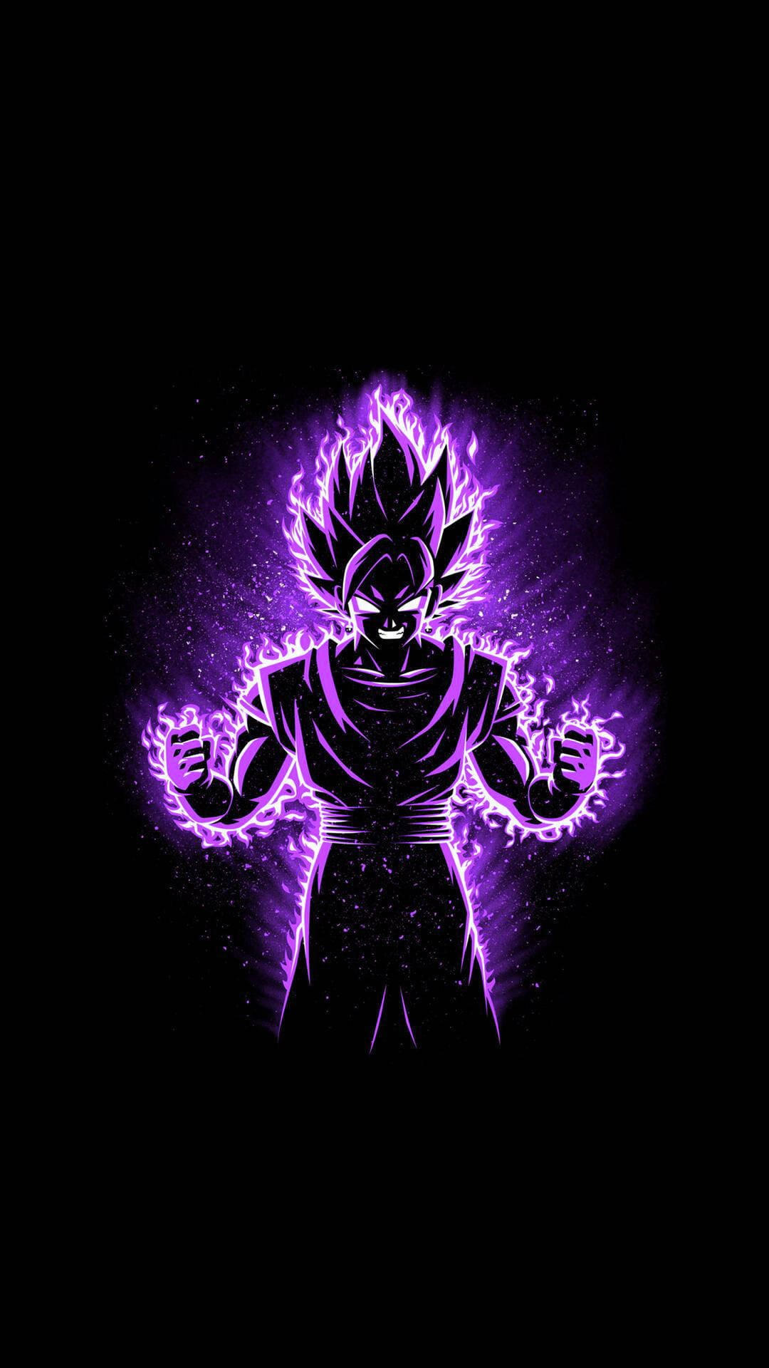 Goku Hào Quang Neon Tím Hình nền
