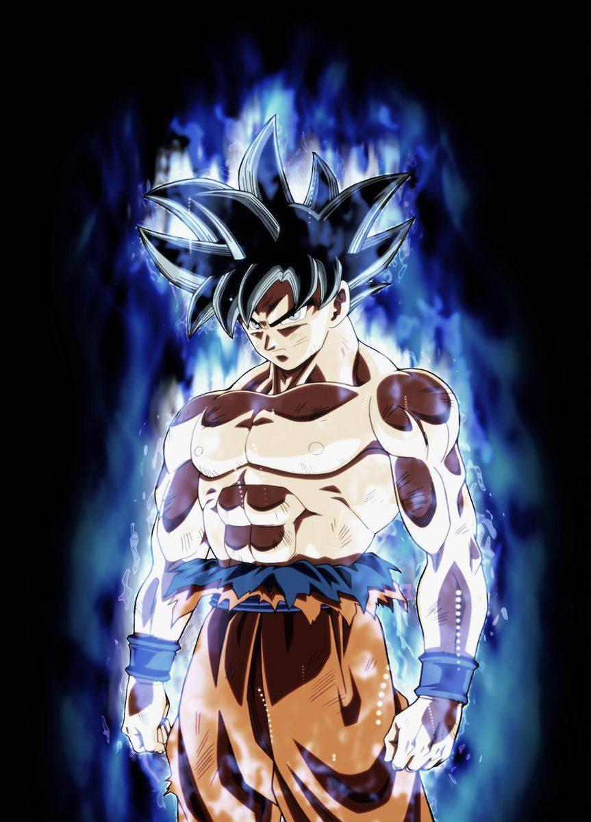 Hình nền Goku đang thực hiện kỹ thuật Ultra Instinct. — Goku siêu bản năng GIF Hình nền