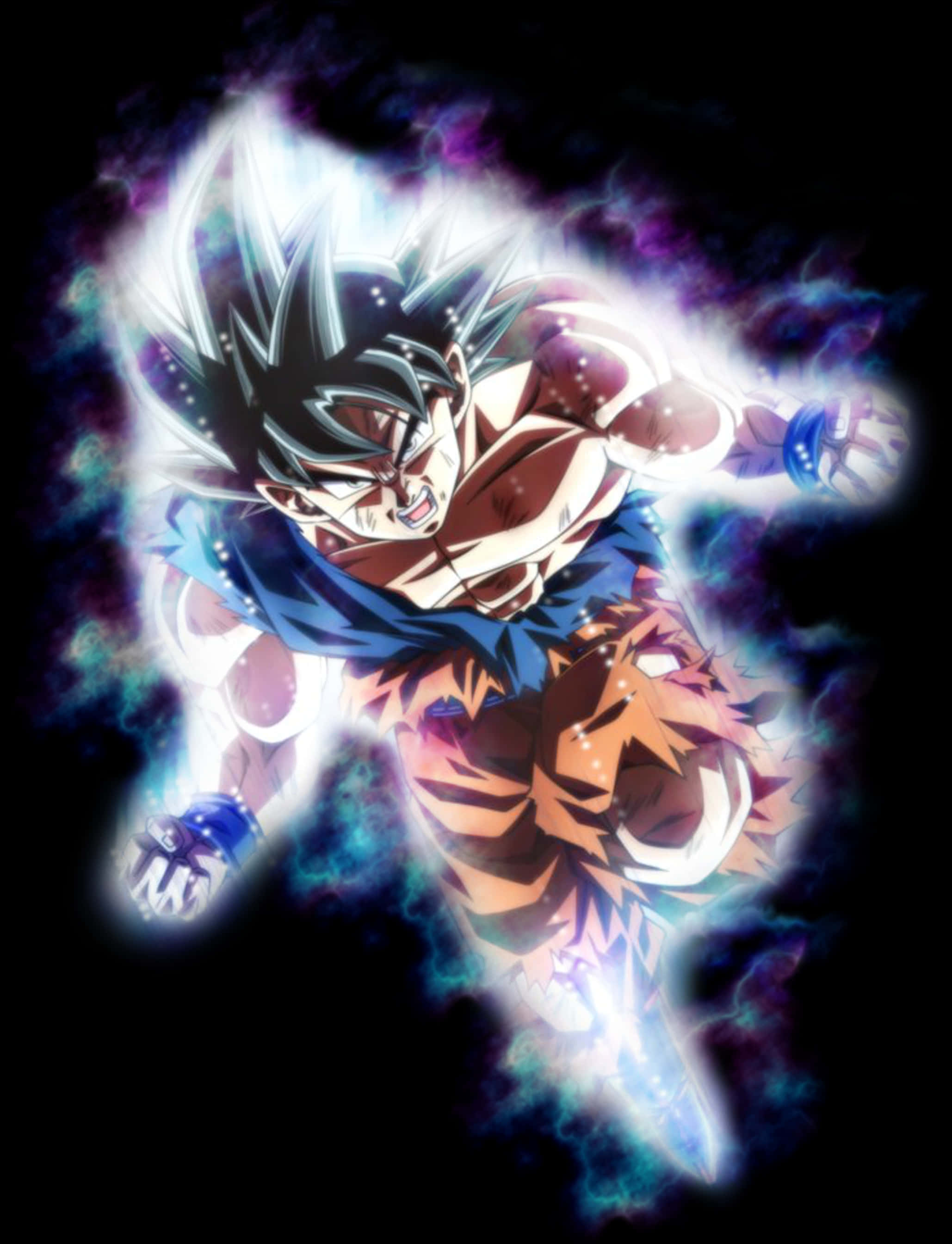 Goku Siêu Bản Năng với Hào Quang Sức Mạnh Hình nền