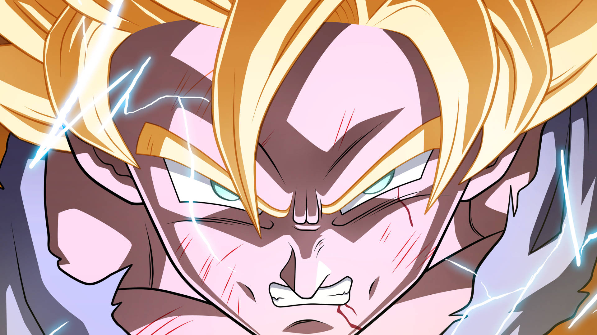 Goku siêu Saiyan đầy uy lực - Hình nền Anime HD. Hình nền