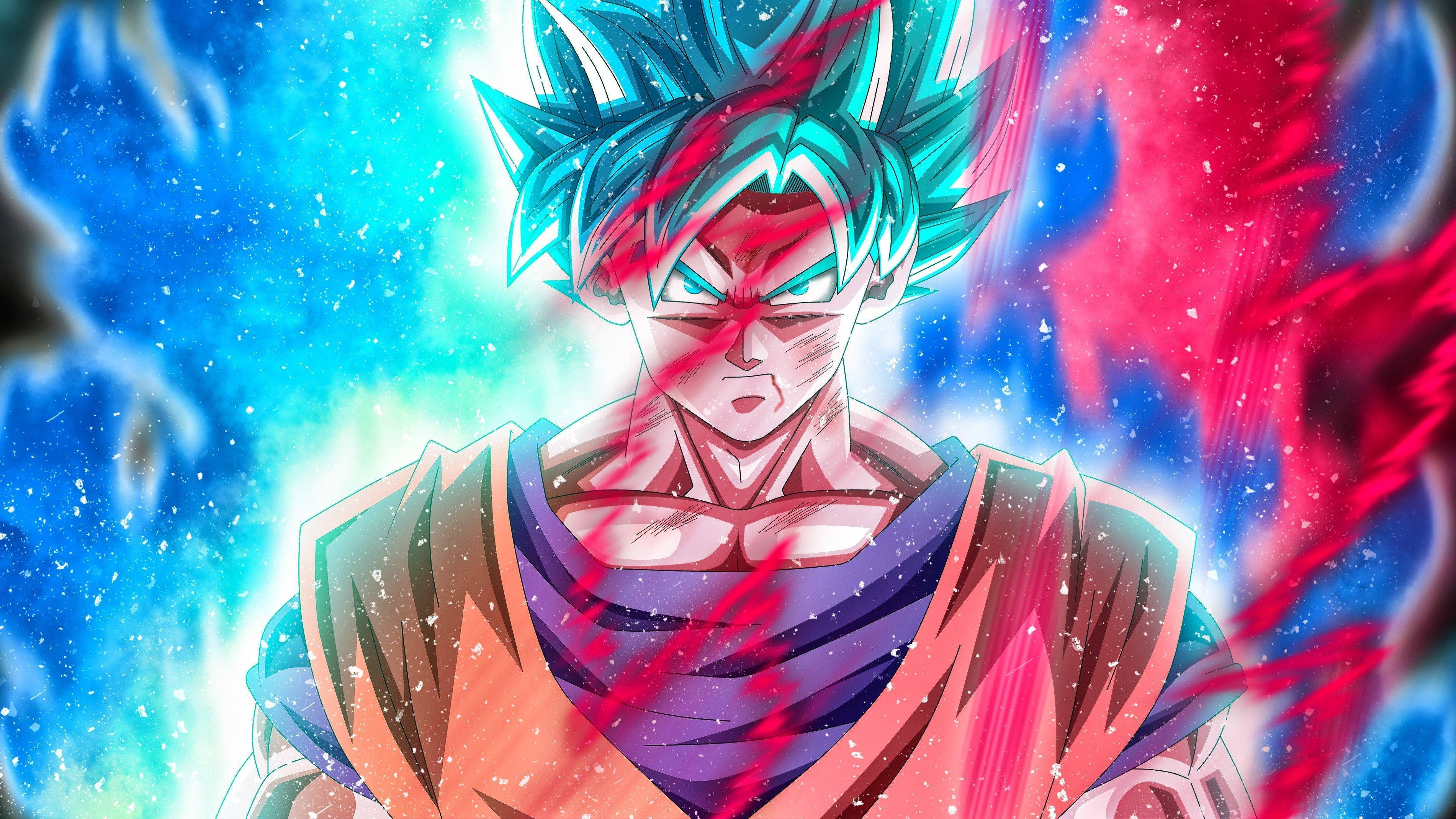 Goku Siêu Xayda Xanh DBZ 4K Hình nền