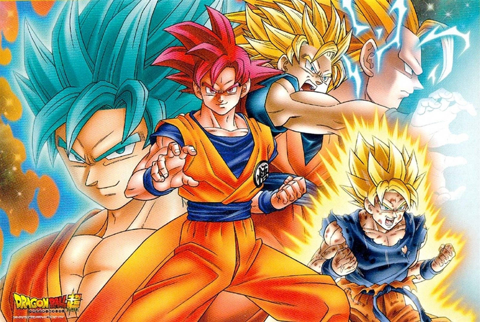 Goku sử dụng sức mạnh Super Saiyan để đối phó với kẻ xấu. Hình nền