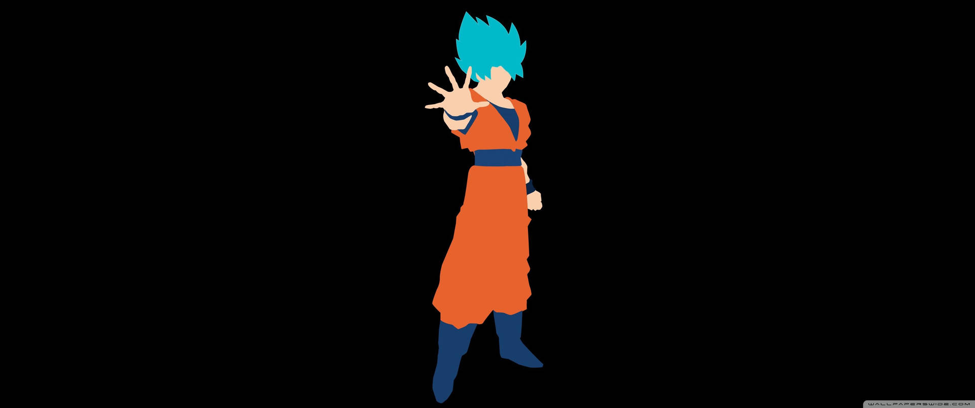 Hình nền Vector Goku Blue trên nền đen.