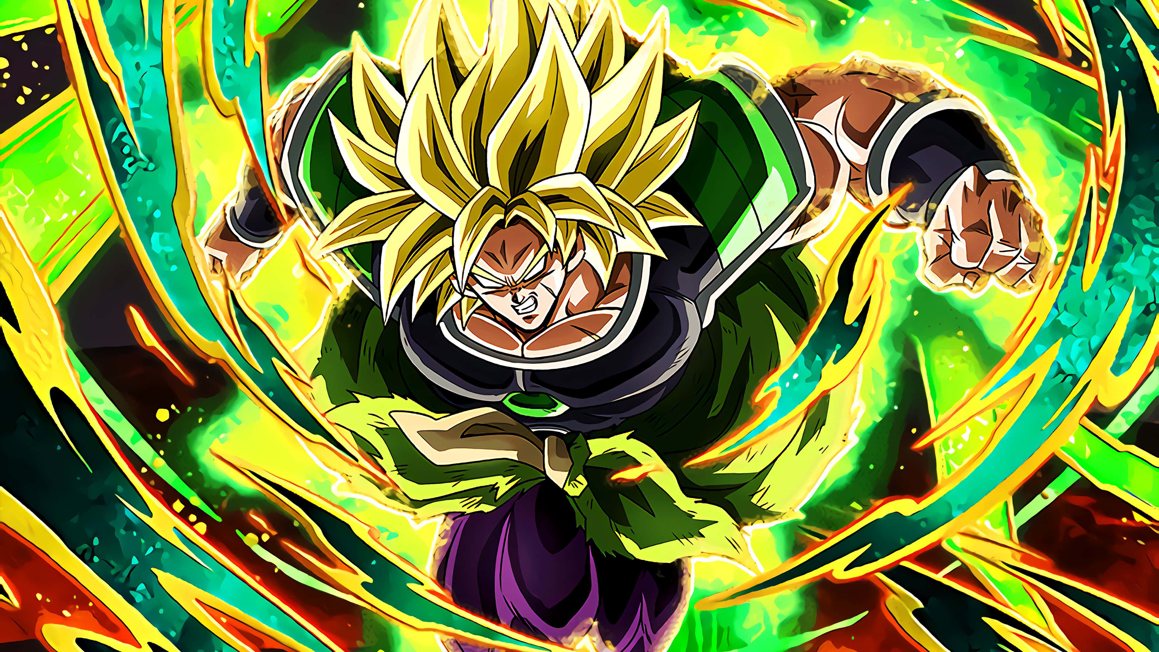 Goku và Vegeta đối đầu với chiến binh đáng sợ, Broly, trong Dragon Ball Super Broly. Hình nền