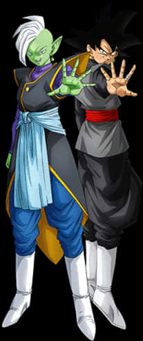 Goku và Zamasu tạo dáng Dragon Ball Hình nền