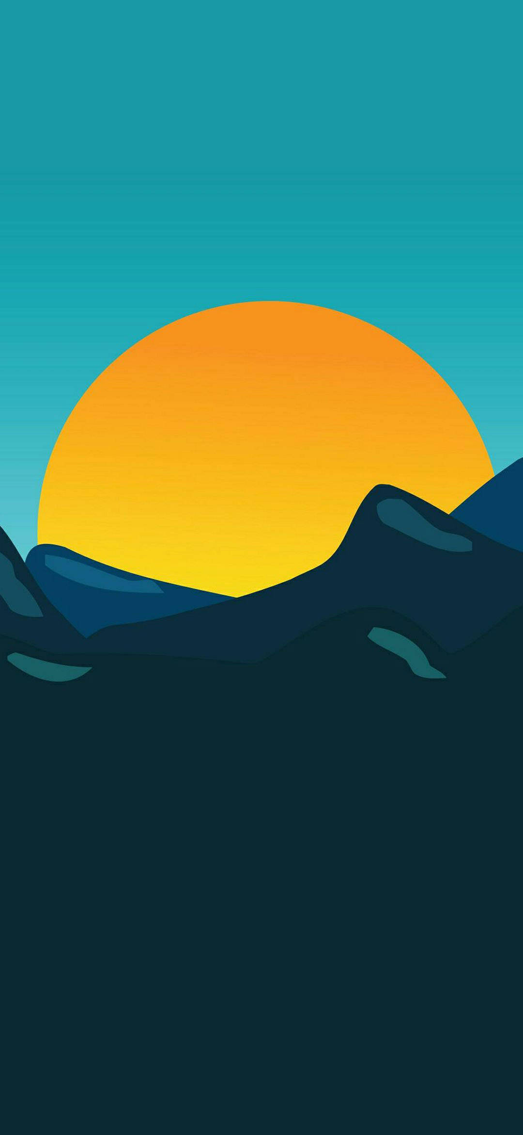 Golden Sun Minimalist Android Hình nền
