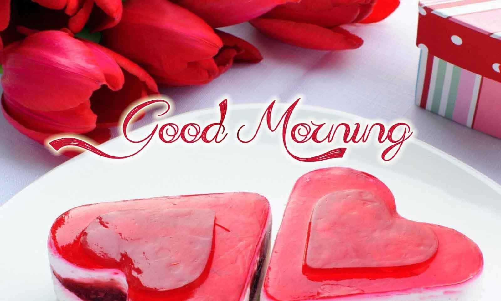 Good Morning Love Trái Tim Thạch Tráng Miệng Hình nền