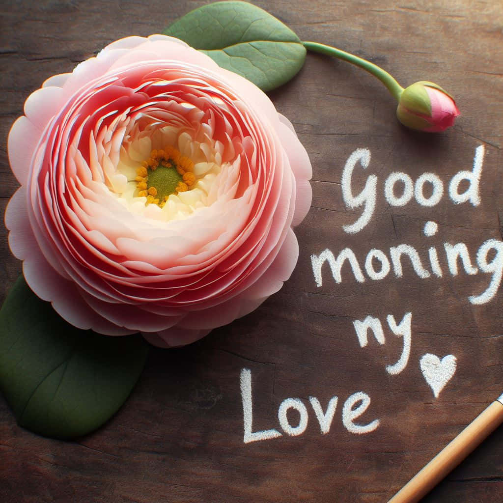 Good Morning My Love Lời Chào Hoa Cỏ Hình nền