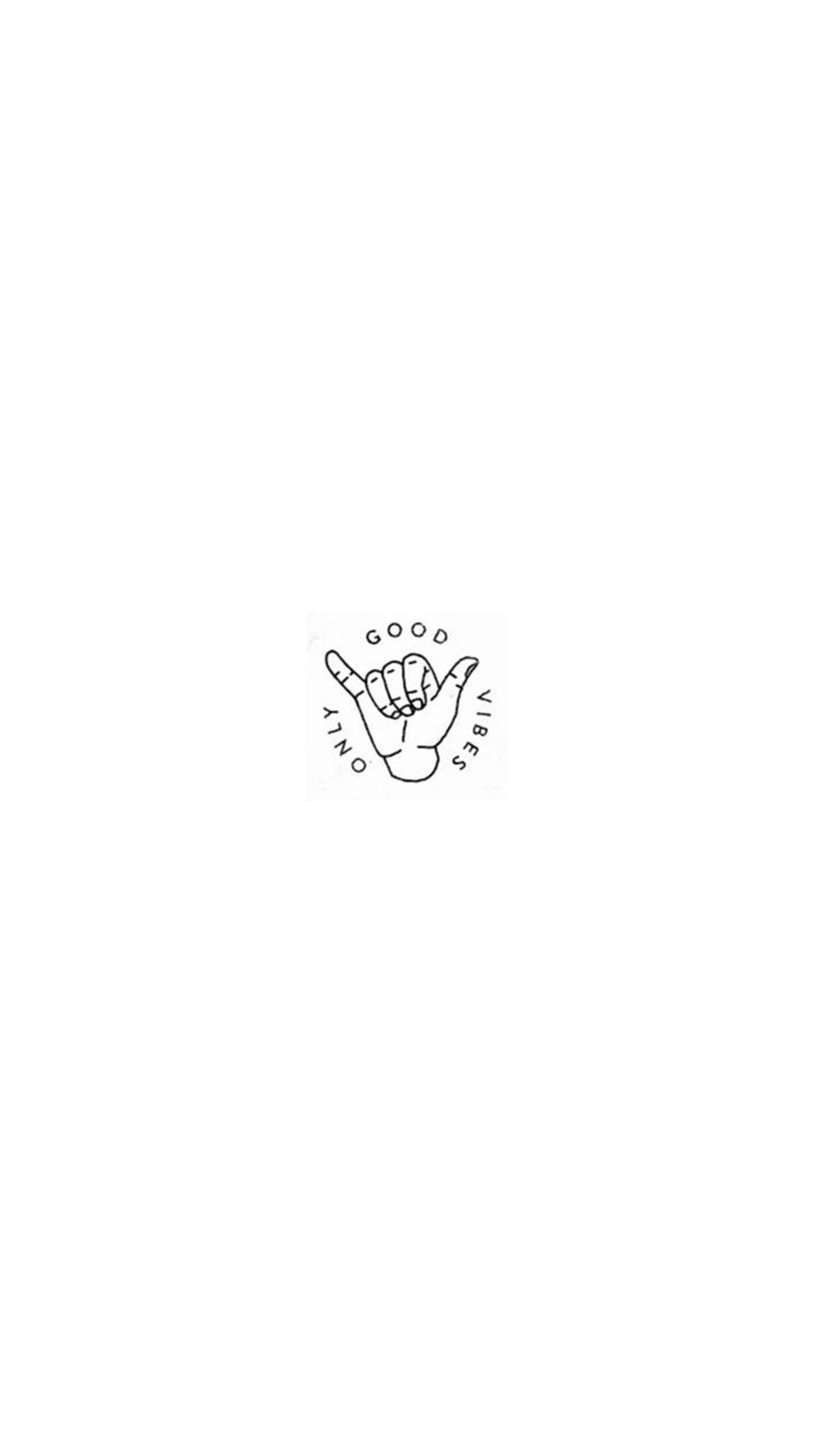 Good Vibes Trắng Tinh Tế iPhone Hình nền