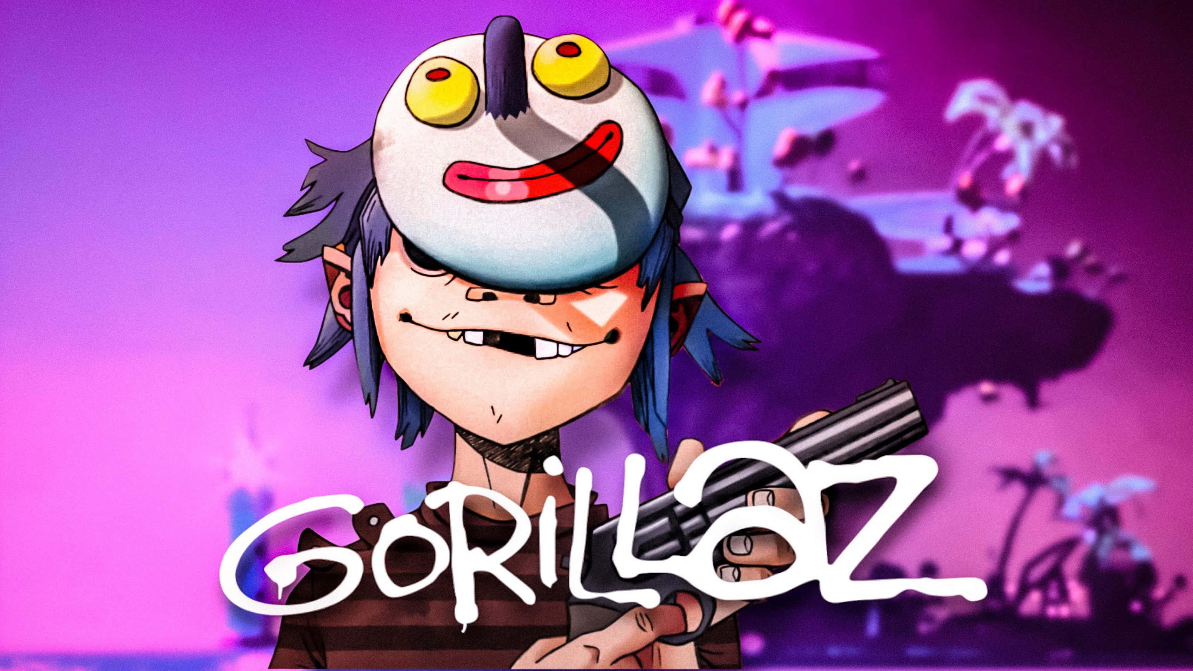 Gorillaz 4K 2D Tím Thẩm Mỹ Hình nền