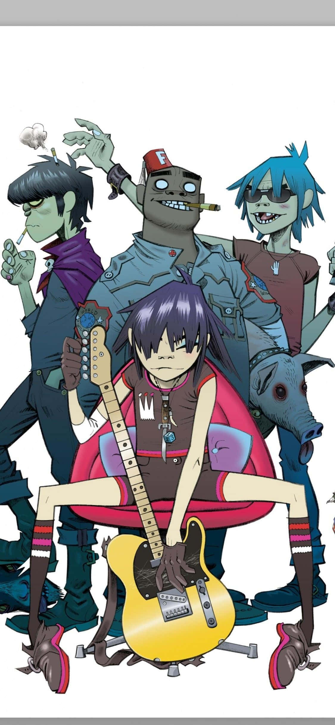 Gorillaz iPhone Thành viên Ban nhạc Noodle Ở Trung tâm Hình nền