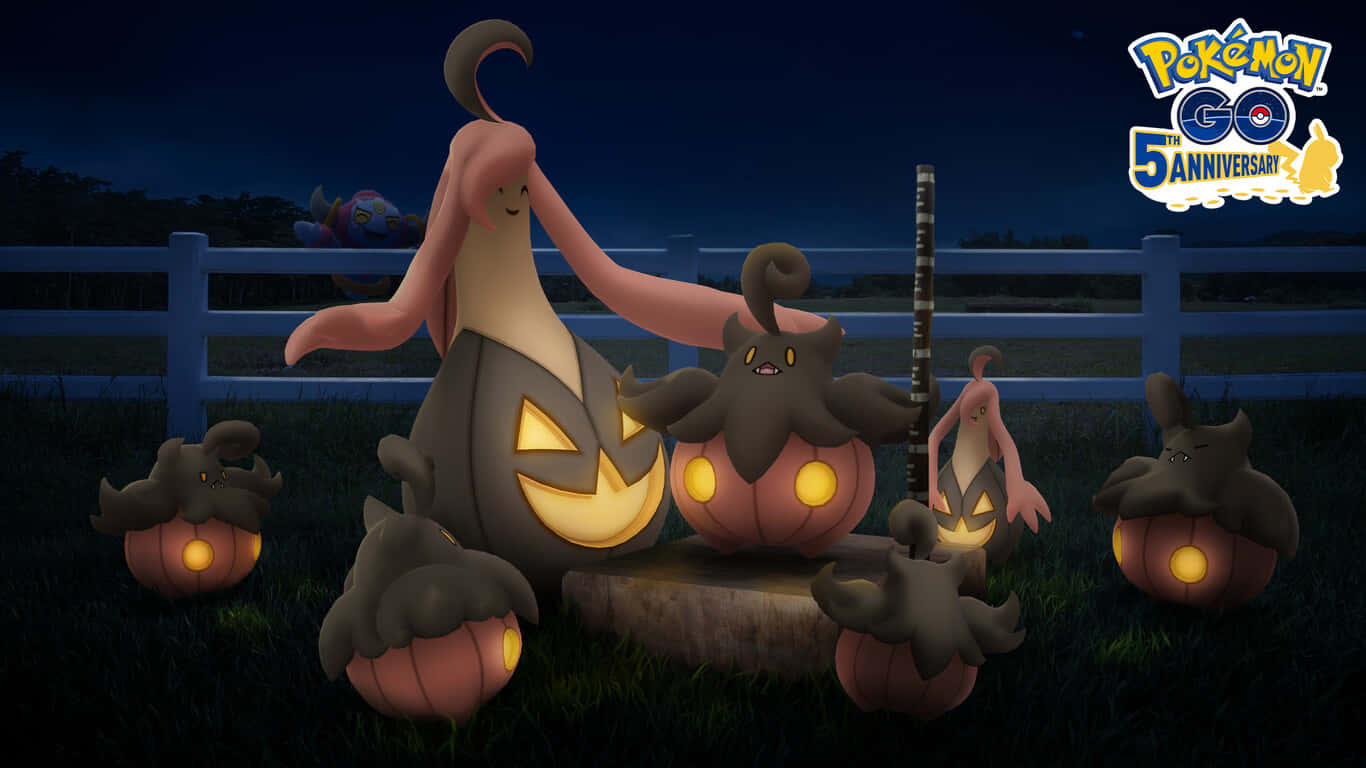 Gourgeist và Pumpkaboo Trên Nông Trại Hình nền