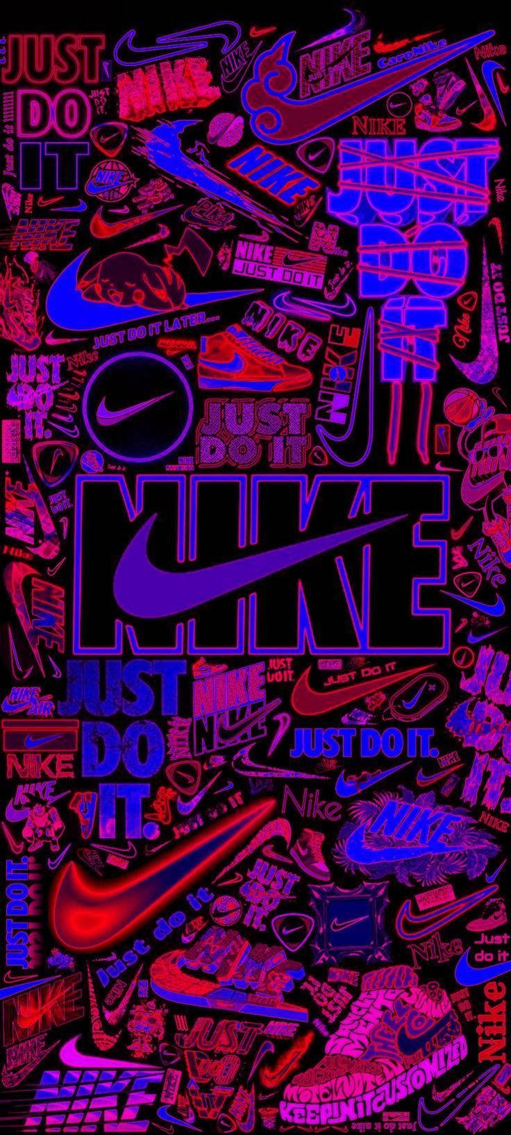 Nike Graffiti Đỏ Tím Neon Hình nền