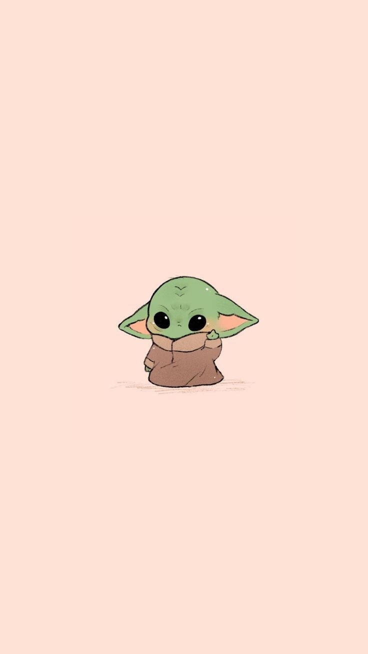 Grogu The Mandalorian dễ thương phong cách hoạt hình Hình nền