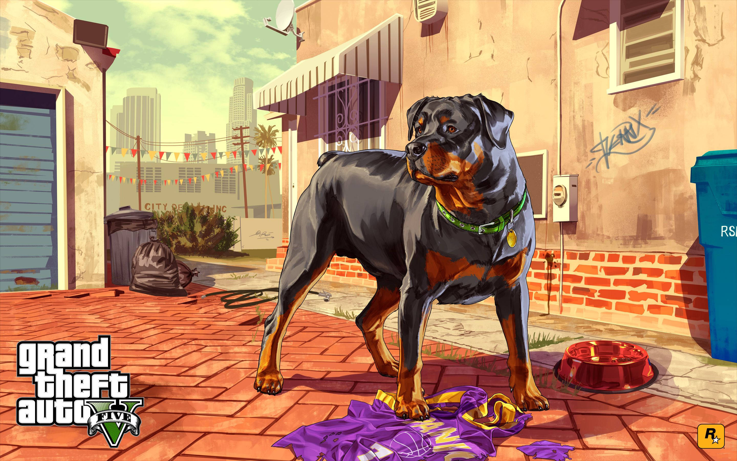 GTA San Andreas 4K: Chú chó Rottweiler Chop Hình nền