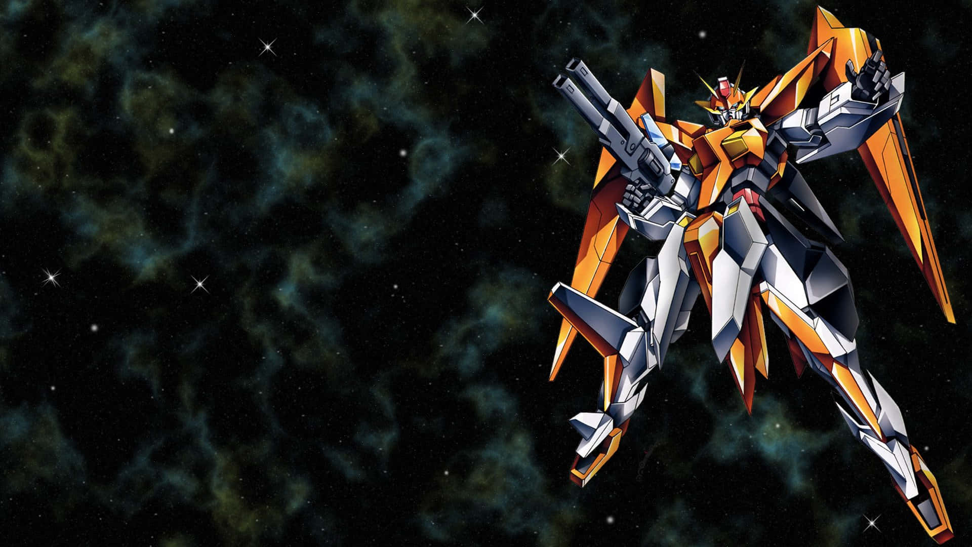 Gundam Desktop Màu Cam và Trắng Hình nền