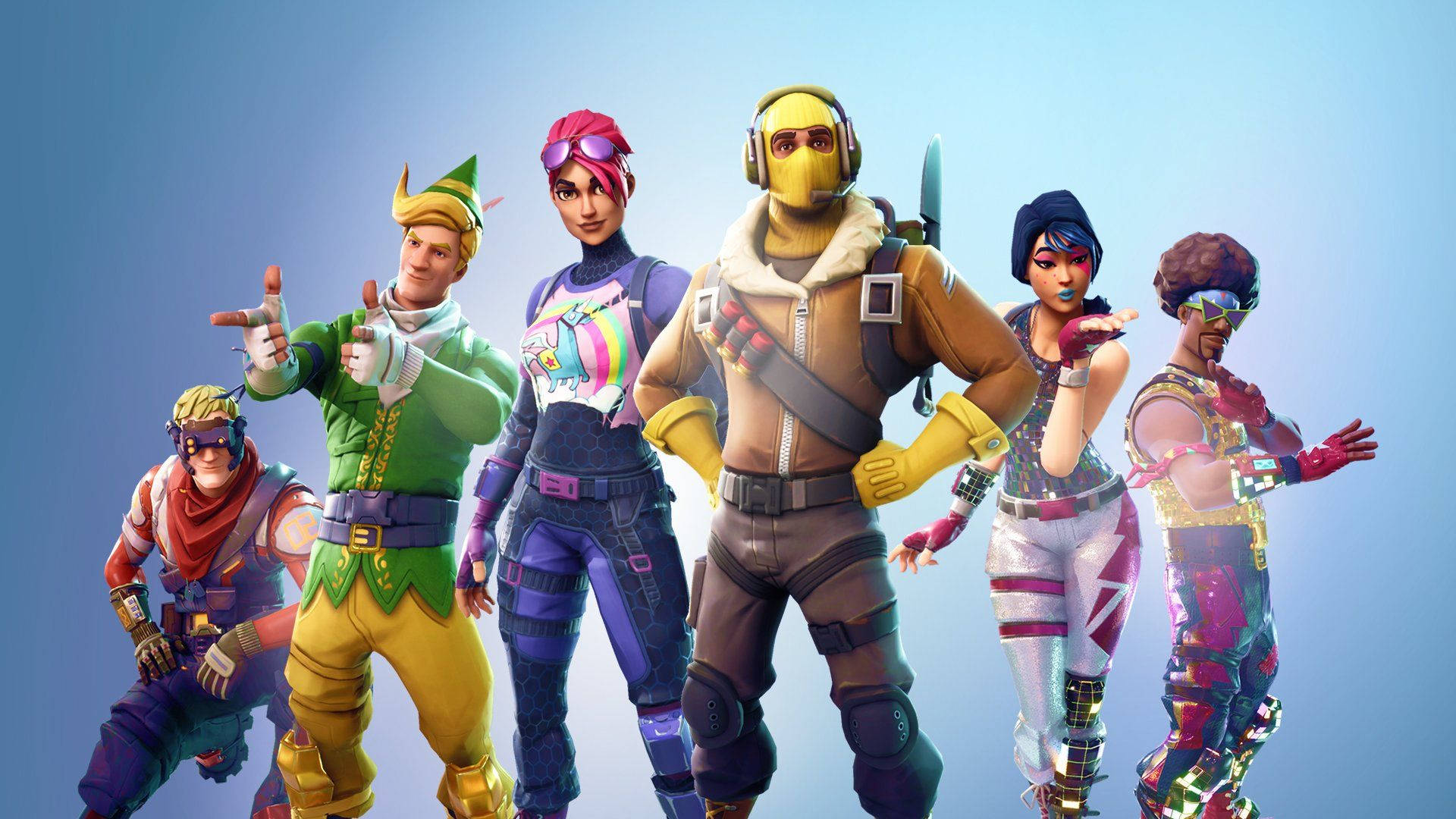 Hai Nhân Vật Fortnite Vui Vẻ Tận Hưởng Ngày Nắng Hình nền