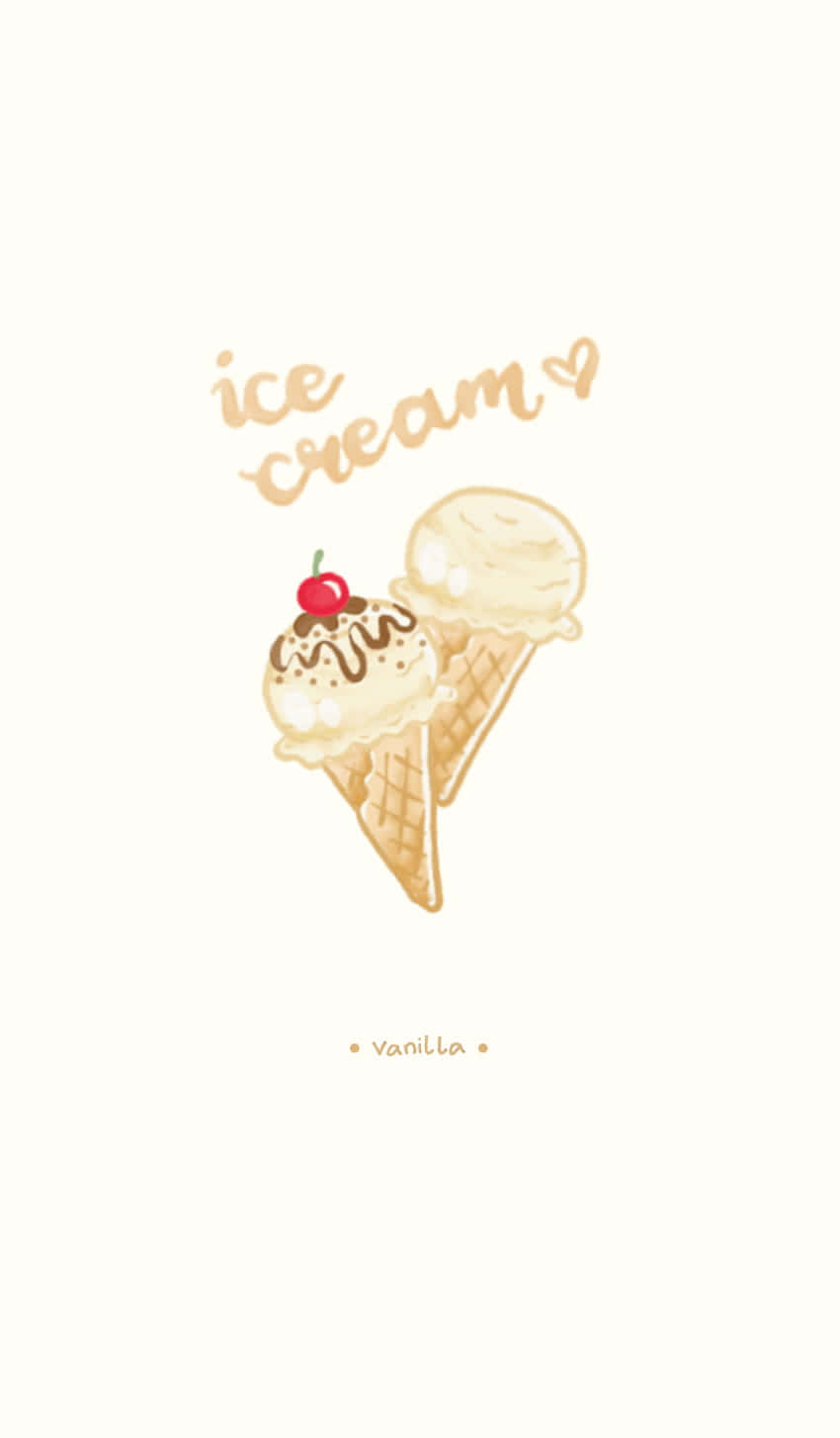 Hai Que Kem Vanilla Dễ Thương Hình nền