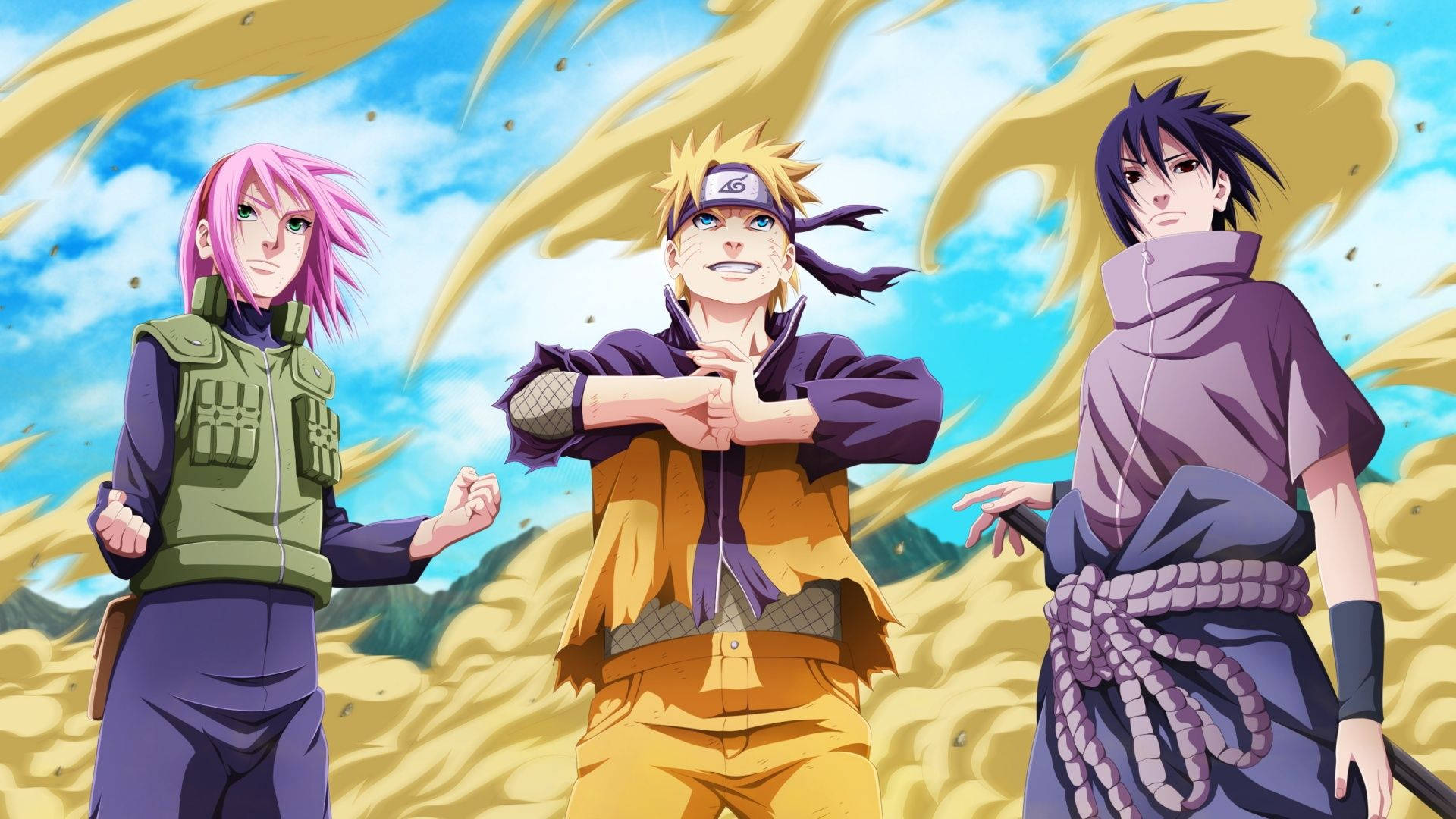 Hai trong số những ninja mạnh nhất thế giới, Naruto và Sasuke, đối đầu trong một trận chiến khốc liệt. Hình nền