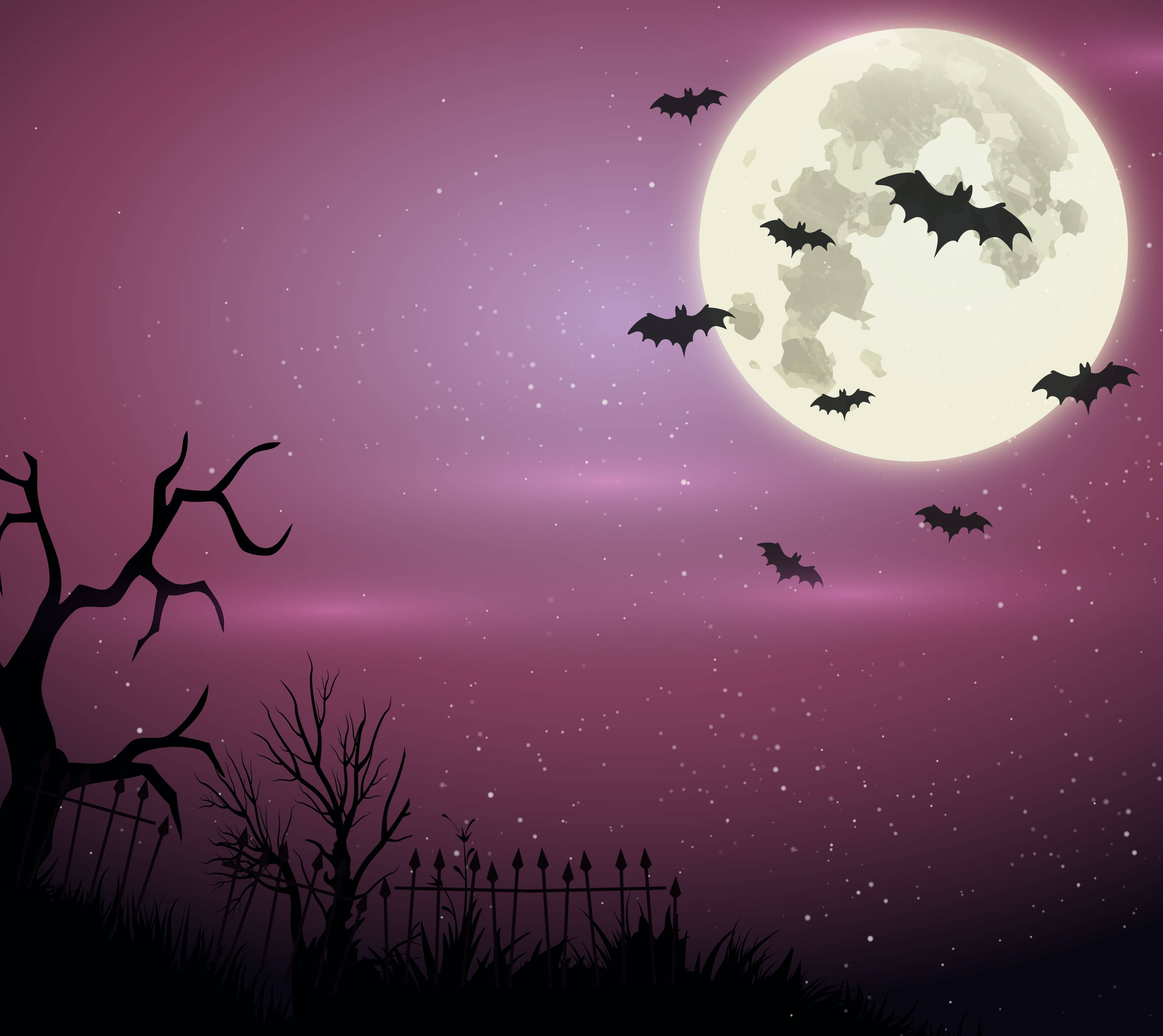 Halloween tím dễ thương Hình nền
