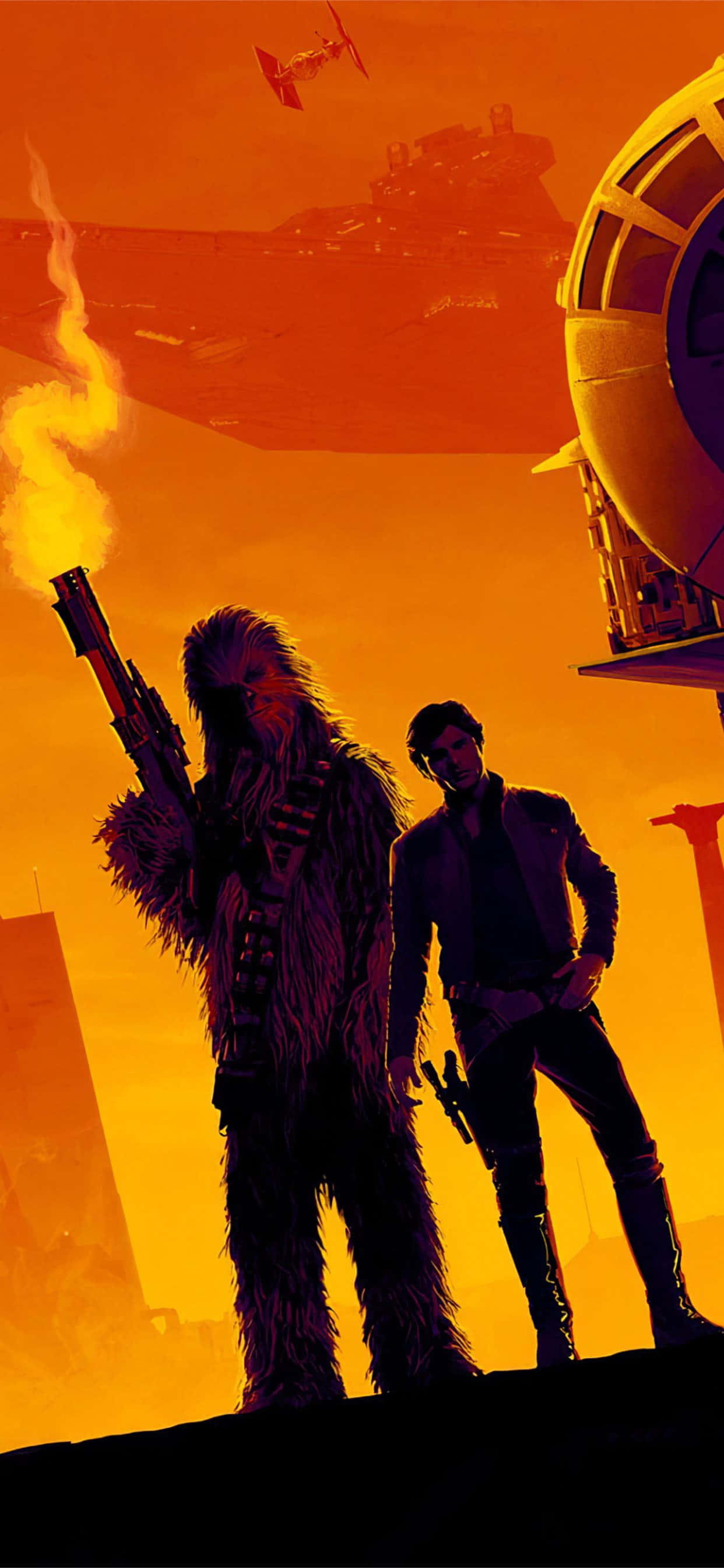 Han Solo và Chewbacca trong Solo: Câu chuyện Star Wars Hình nền