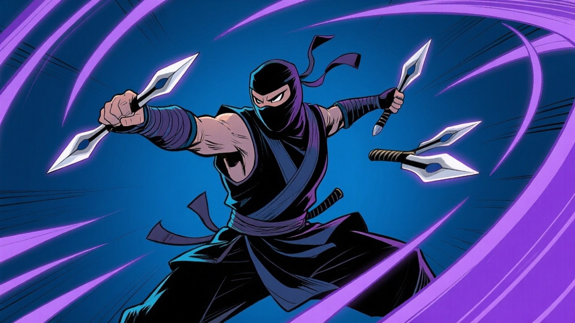 Hành Động Ninja Vẽ Ngầu Hình nền
